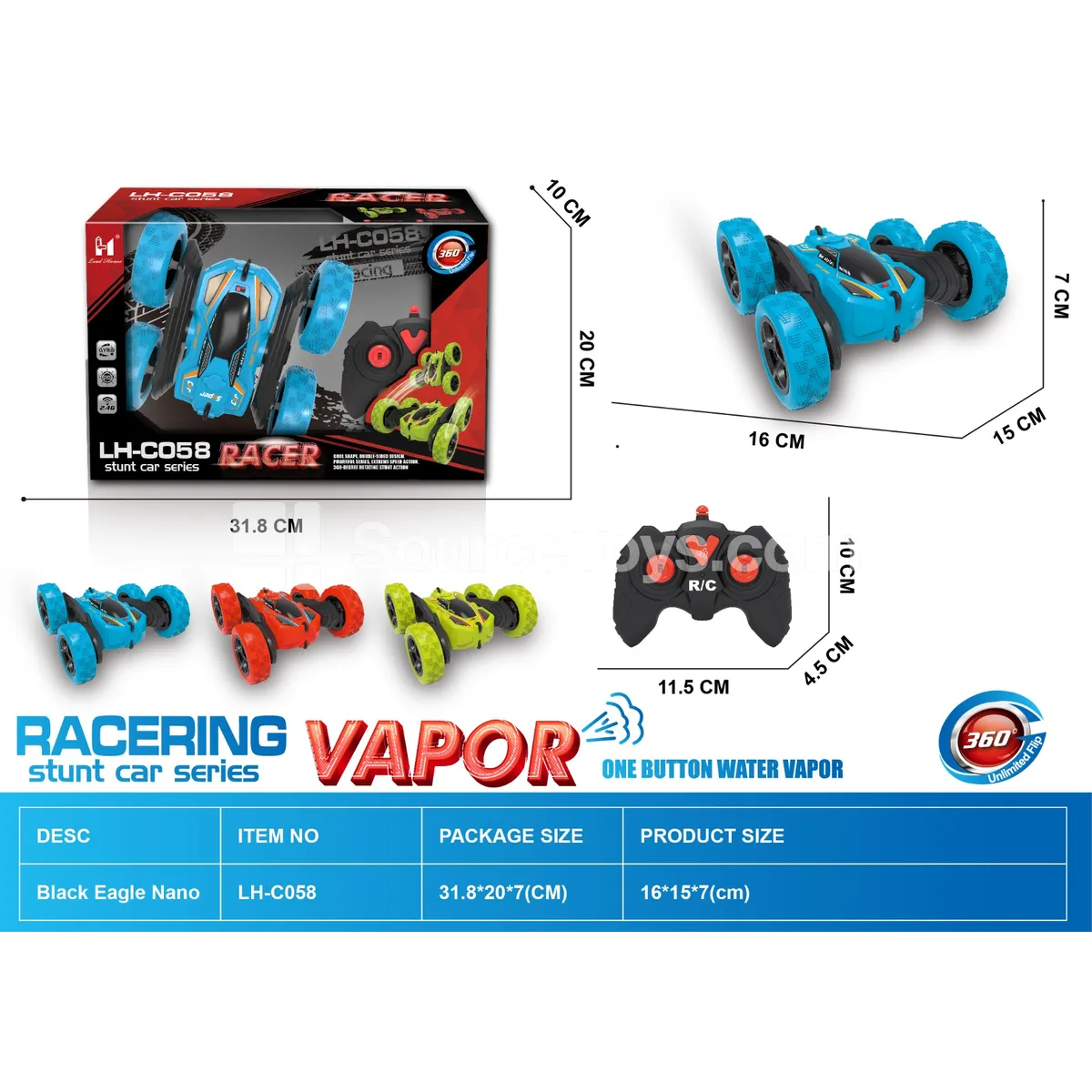 Spray Double-Sided Stunt Car Spray Double-Sided Stunt Car