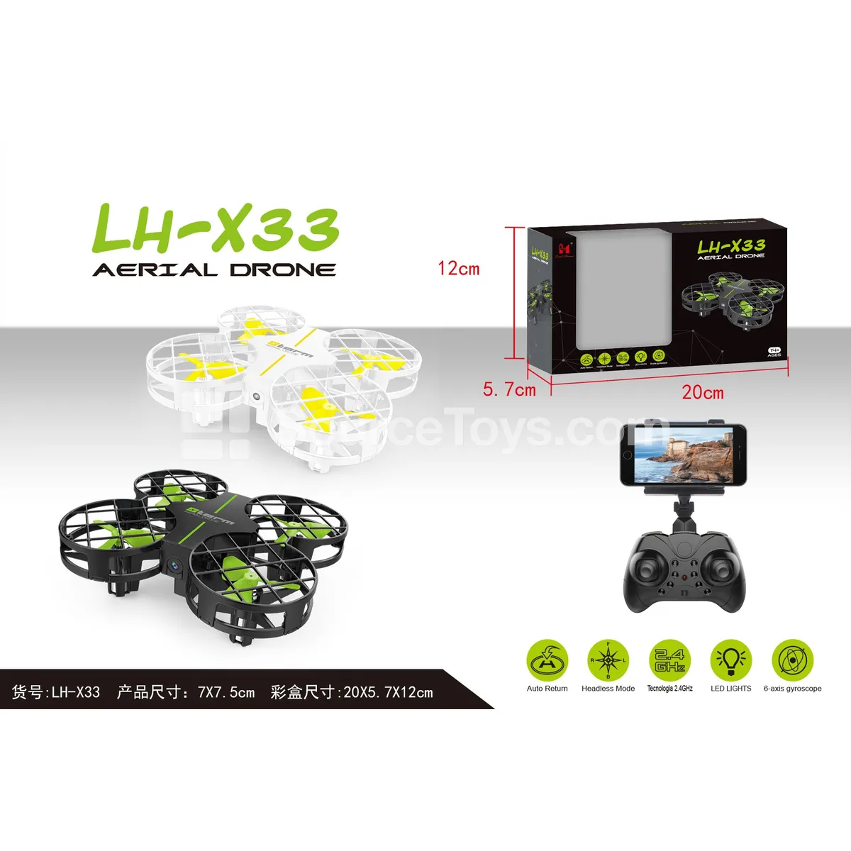 Quadcopter Drone with Altitude Hold and WiFi Camera Quadcopter Drone with Altitude Hold and WiFi Camera