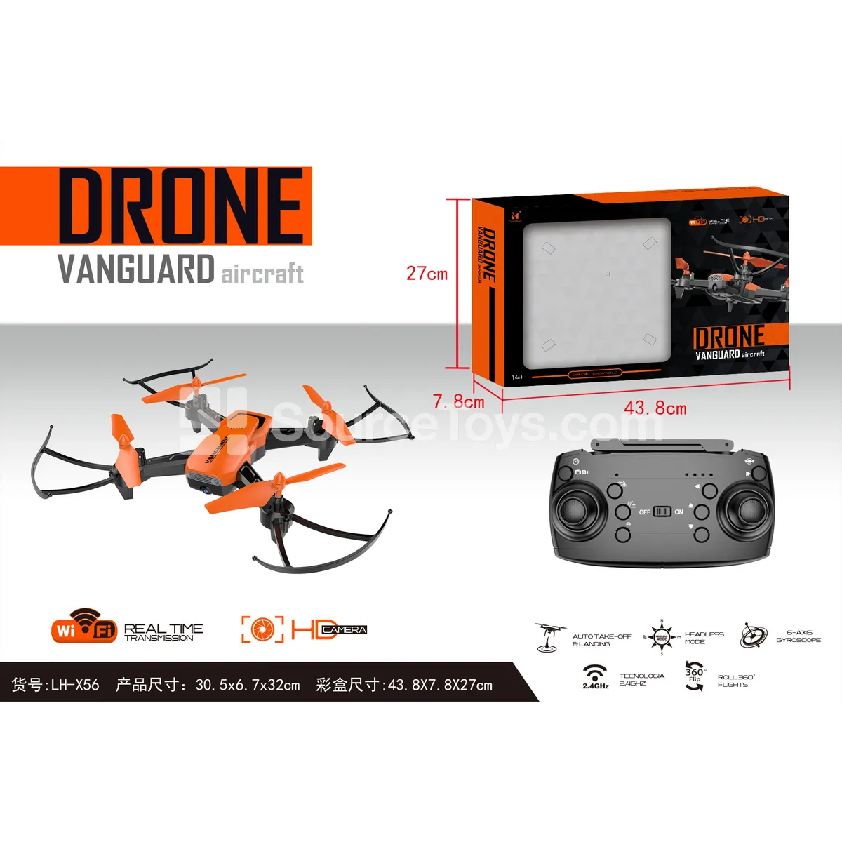 4-Axis WiFi FPV Drone with Altitude Hold & 2MP Camera