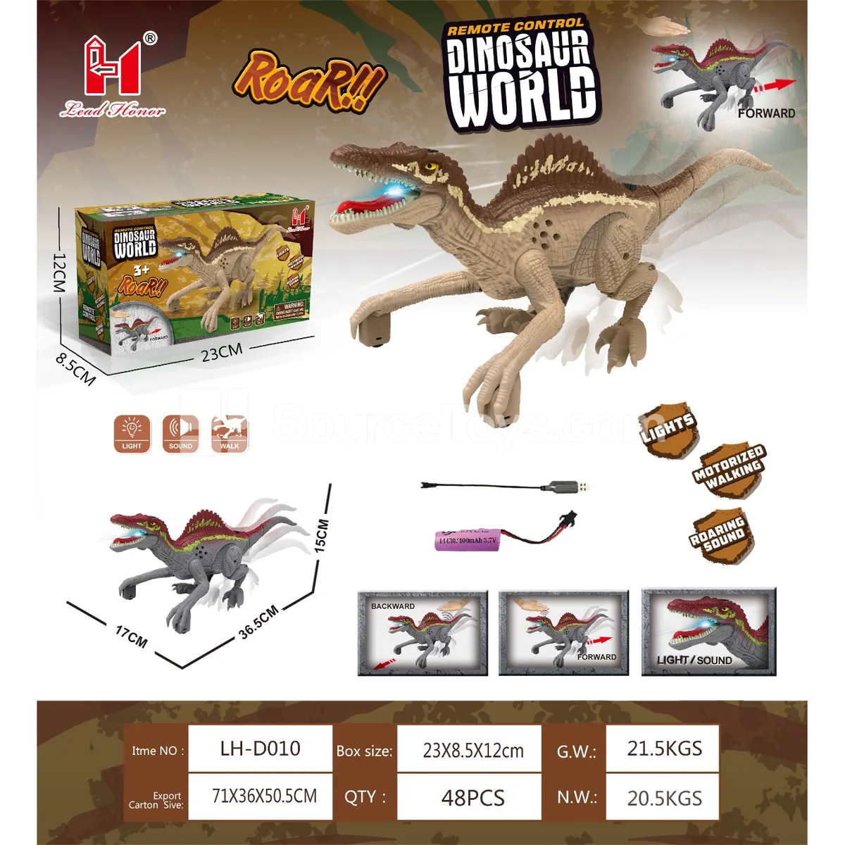 Gesture-Sensing Electric Spinosaurus Gesture-Sensing Electric Spinosaurus