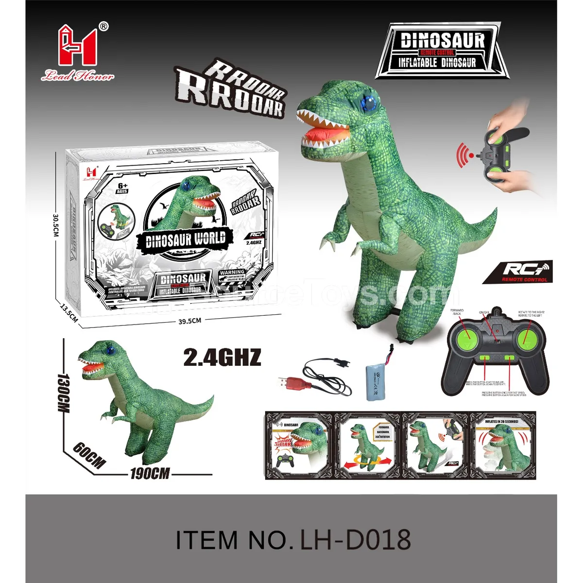 Inflatable Remote Control Dinosaur Inflatable Remote Control Dinosaur