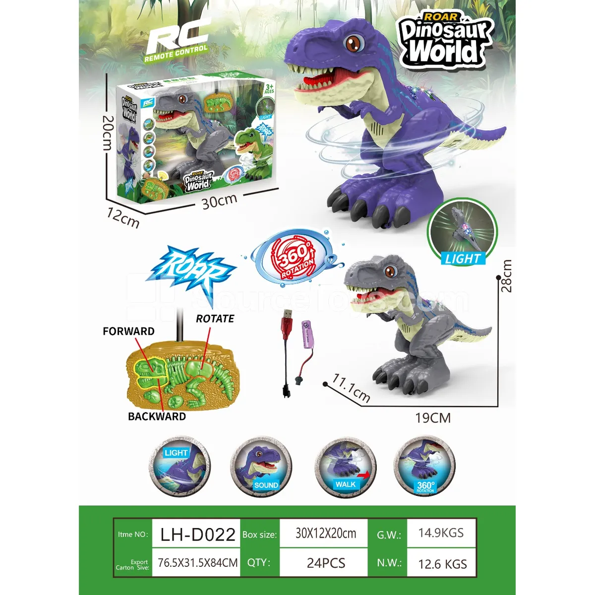 2-Channel Remote Control Dinosaur 2-Channel Remote Control Dinosaur