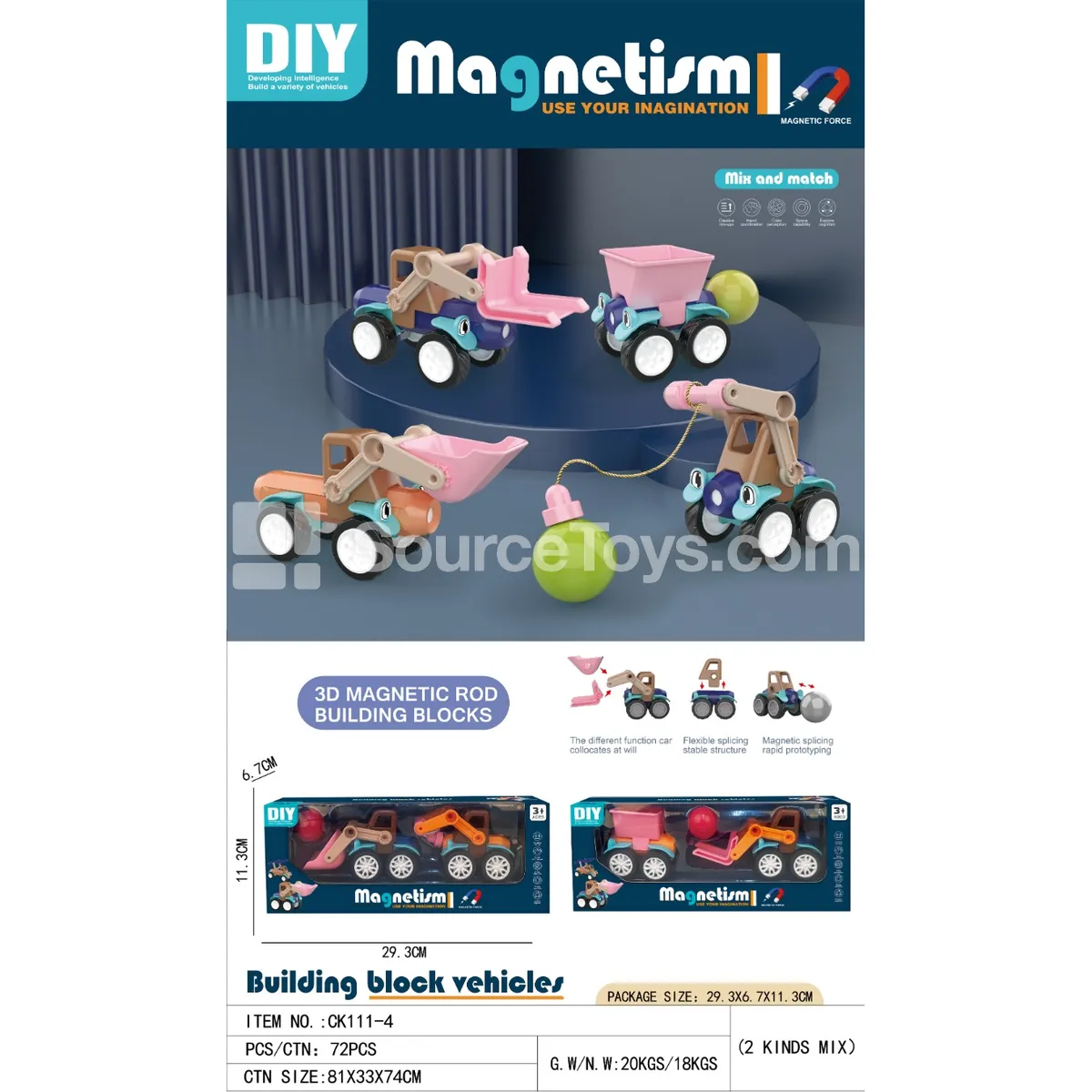 Magnetic Building Blocks Car Magnetic Building Blocks Car