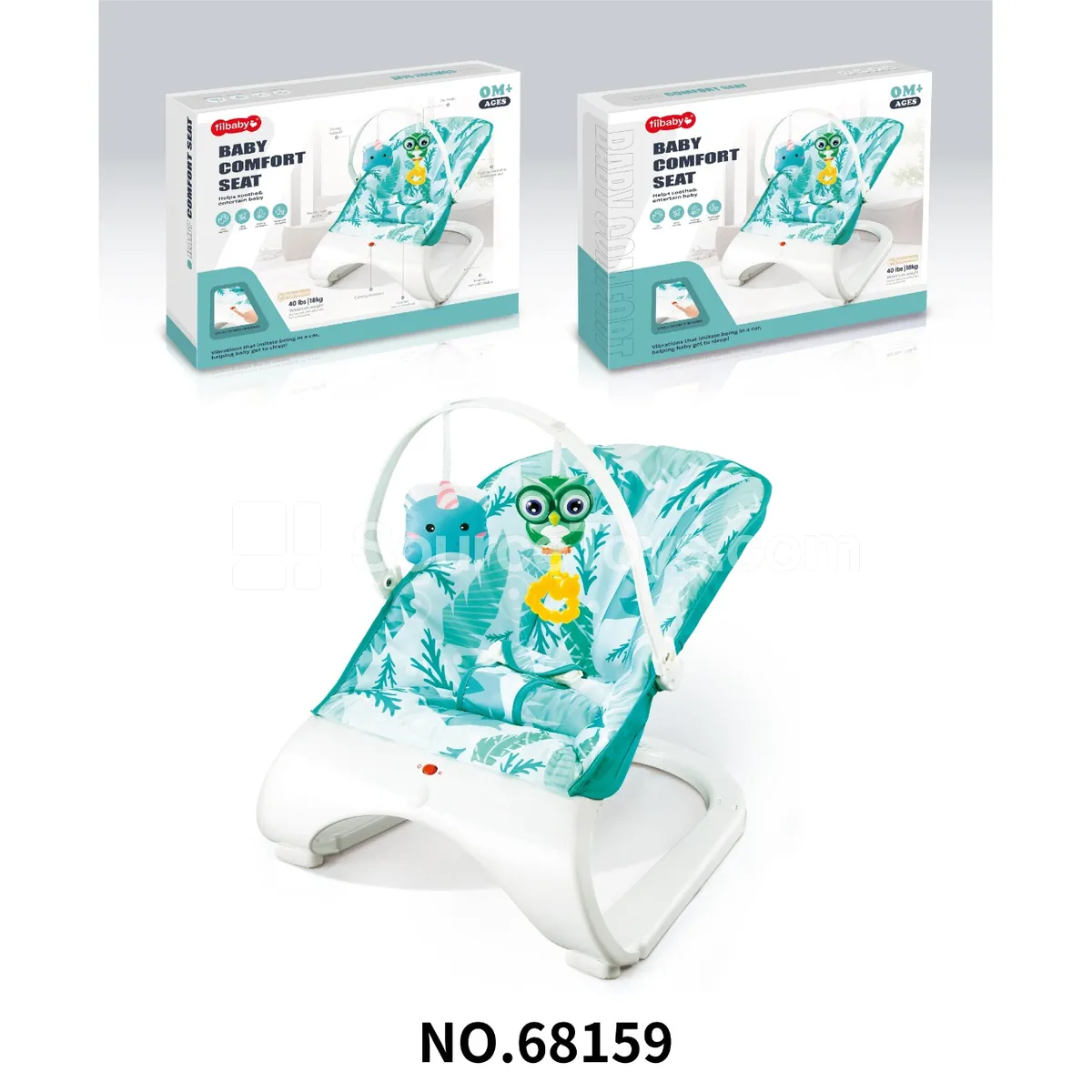 Electric Baby Vibrating Rocker, 40lbs/18kg Capacity, Age 0+ Electric Baby Vibrating Rocker, 40lbs/18kg Capacity, Age 0+