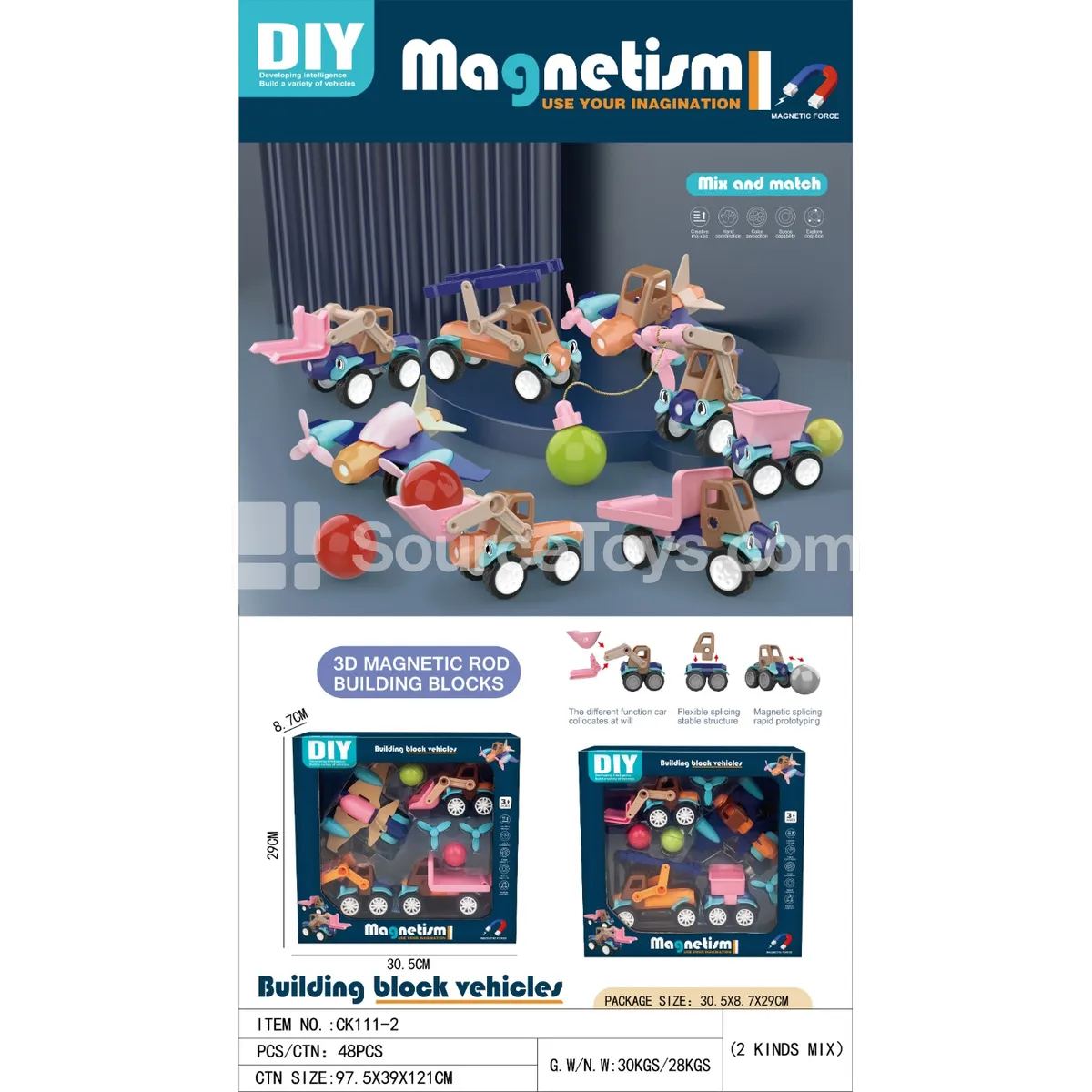 Magnetic Building Block Car Magnetic Building Block Car