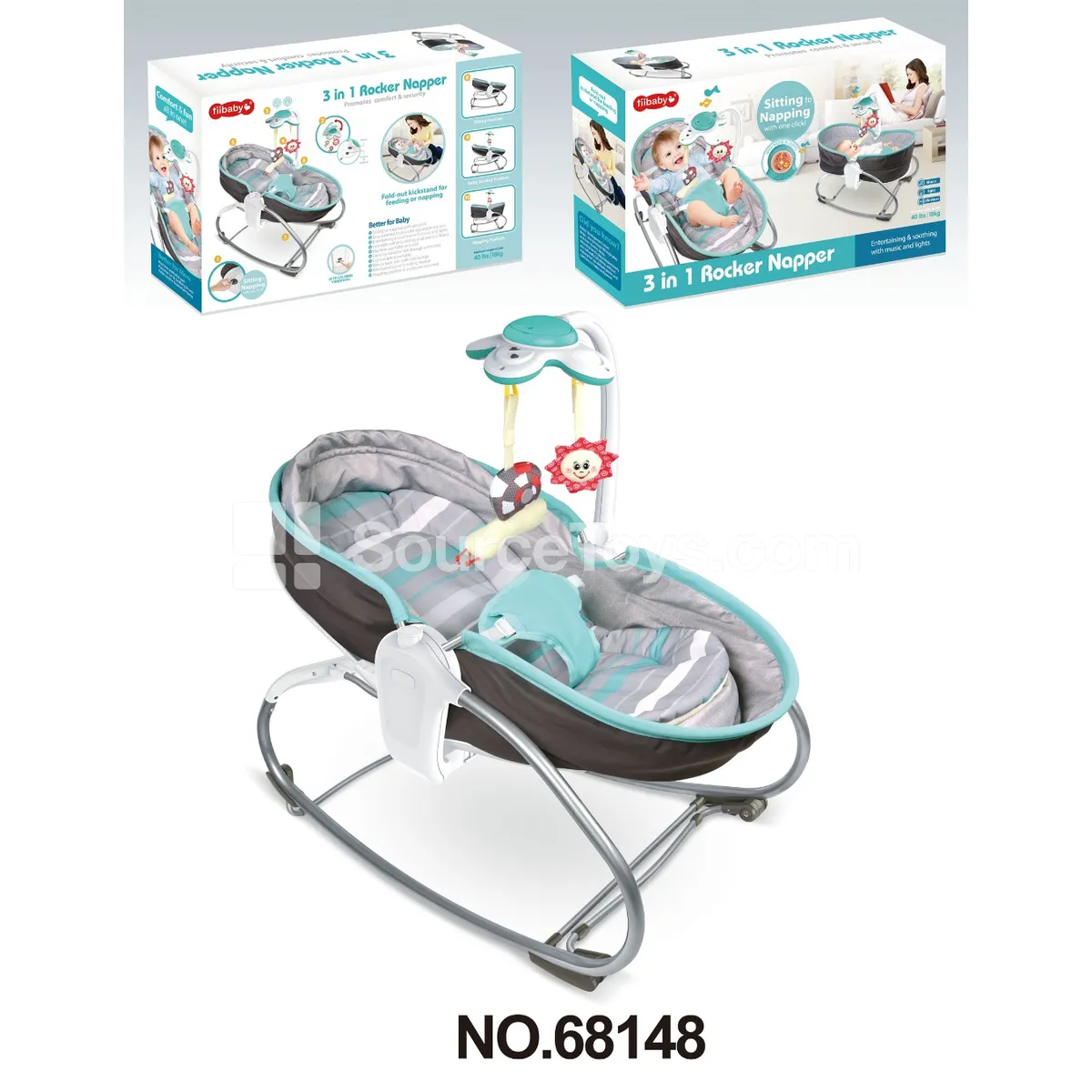 3-in-1 Electric Baby Swing Sleeper - Gray 3-in-1 Electric Baby Swing Sleeper - Gray