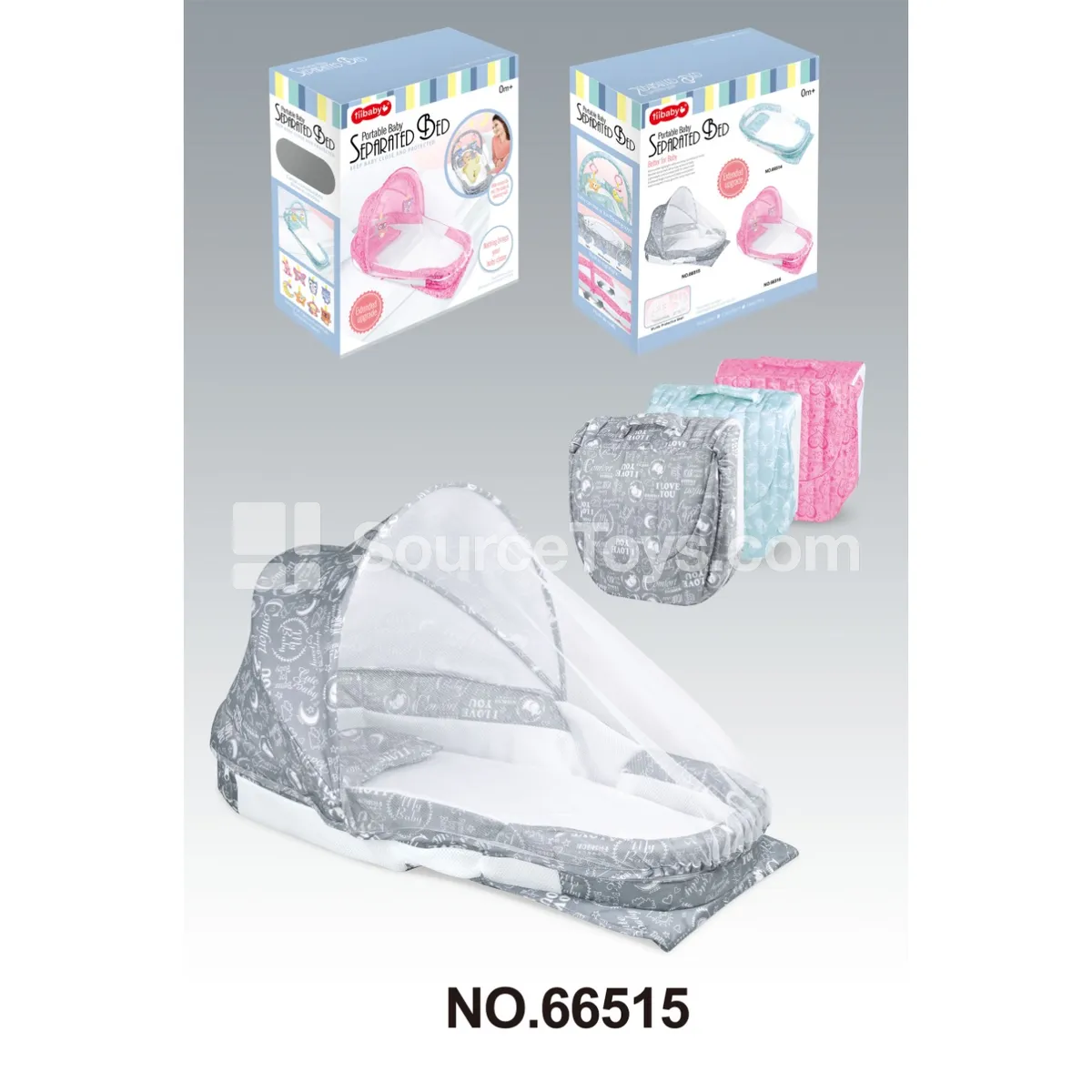 Extended Bed Center Bed with Mosquito Net, Music and Lights
