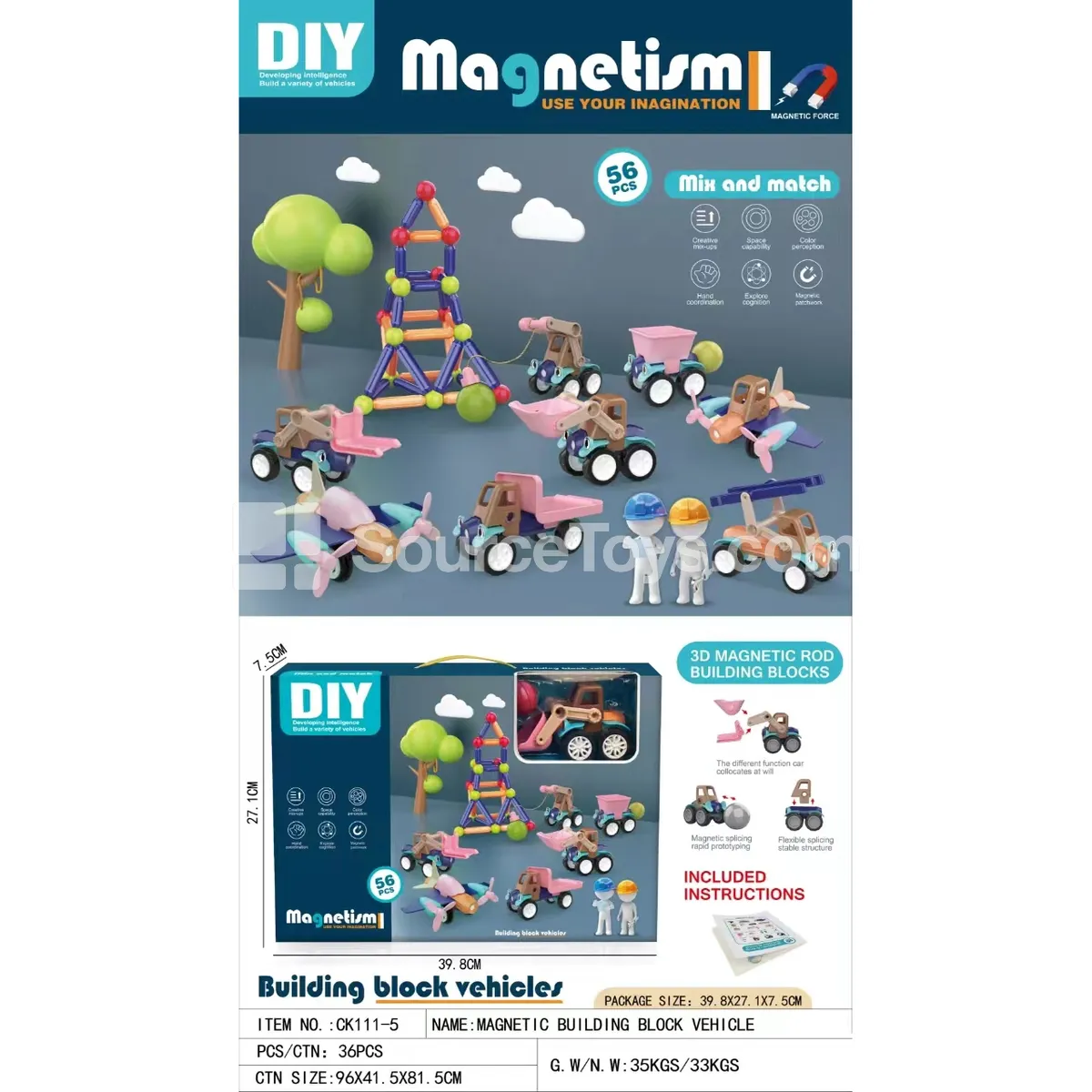 Magnetic Building Block Car Magnetic Building Block Car