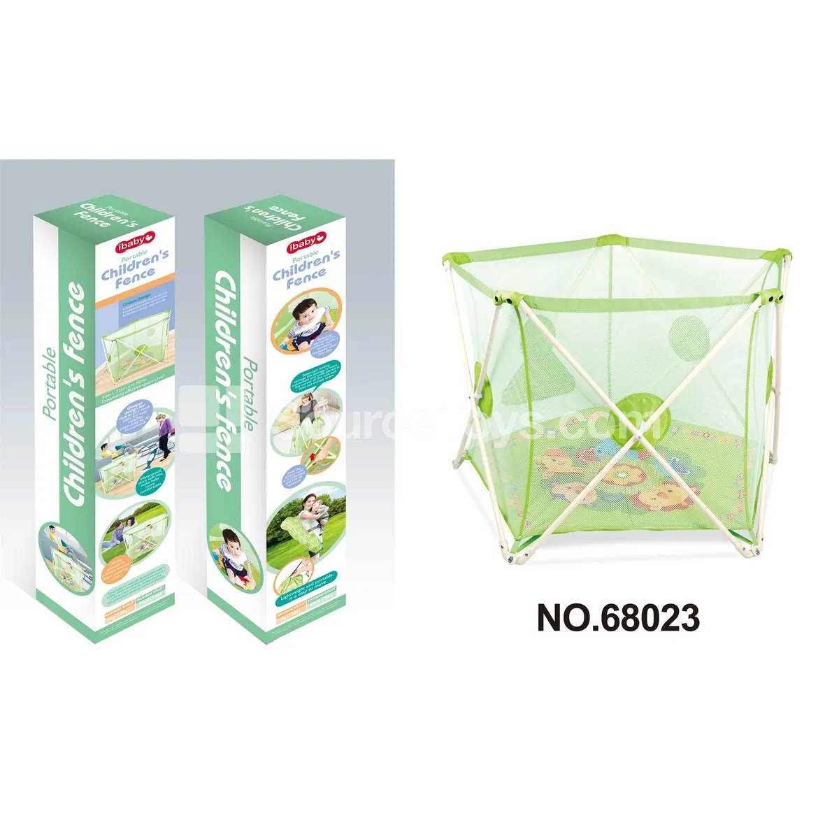 Baby Playpen with Balls / Green Baby Playpen with Balls / Green