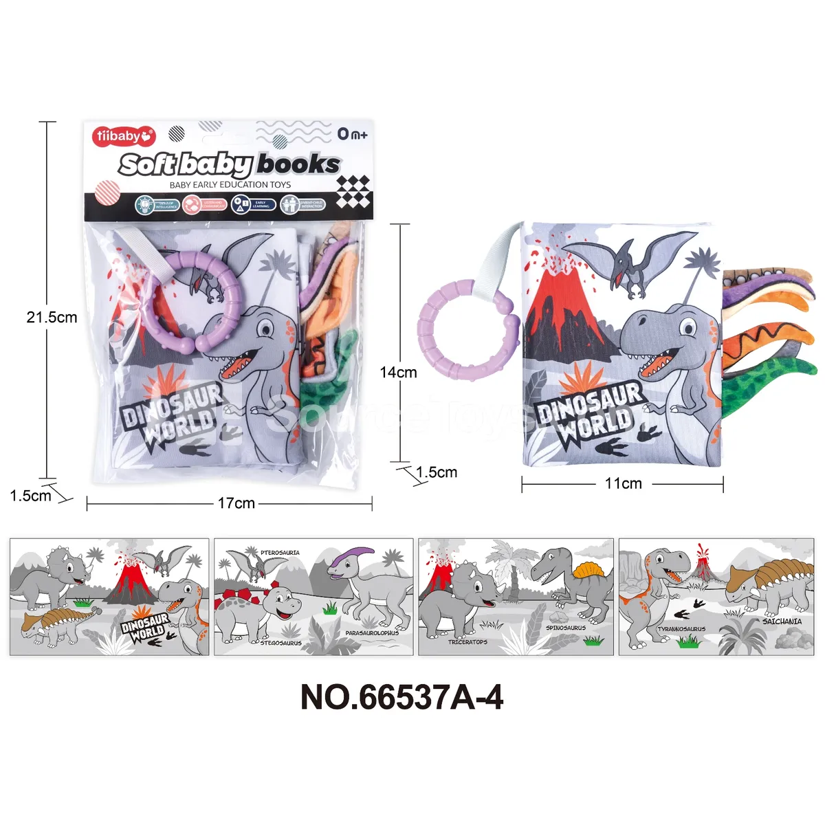 Black and White Fabric Book with Tail