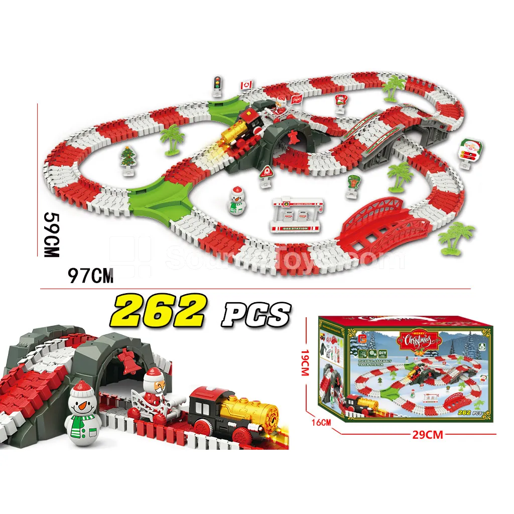 Christmas Electric Train Set with Tracks 262PCS Christmas Electric Train Set with Tracks 262PCS
