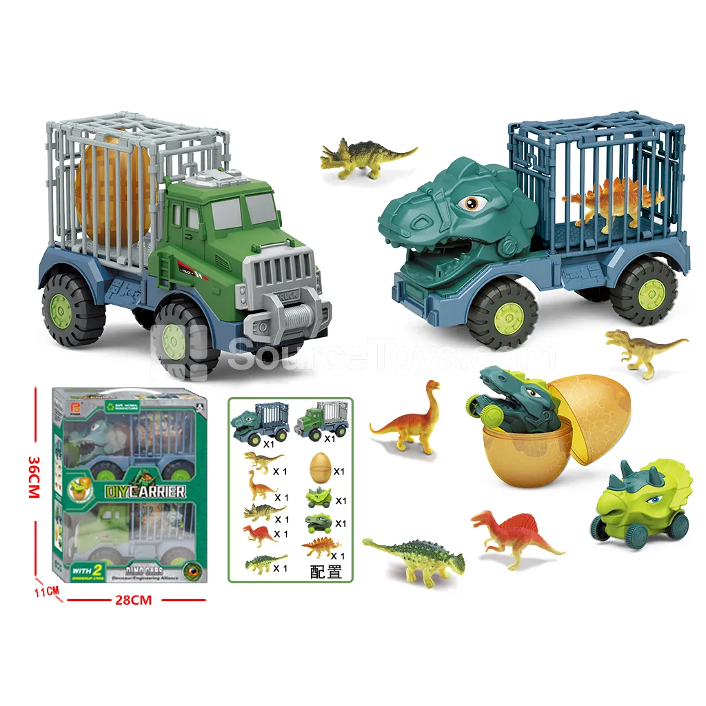 Scooter Toy - Double Set of Scooter Dinosaur Car and Engineering Car Scooter Toy - Double Set of Scooter Dinosaur Car and Engineering Car