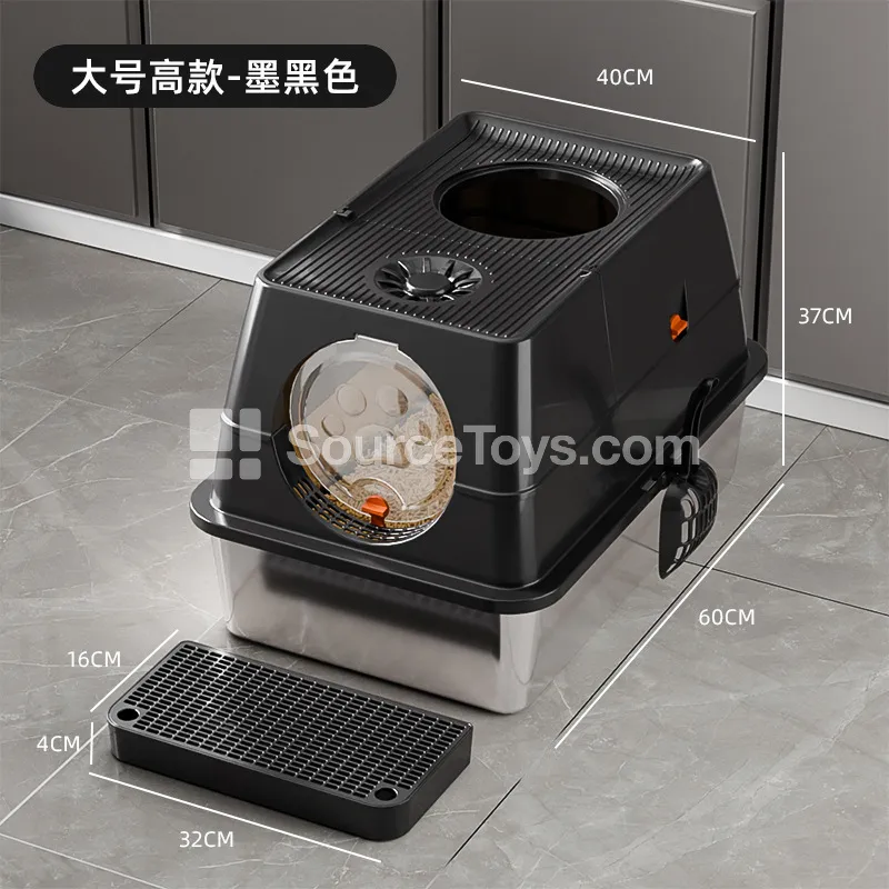 Fully Enclosed Stainless Steel Litter Box Fully Enclosed Stainless Steel Litter Box