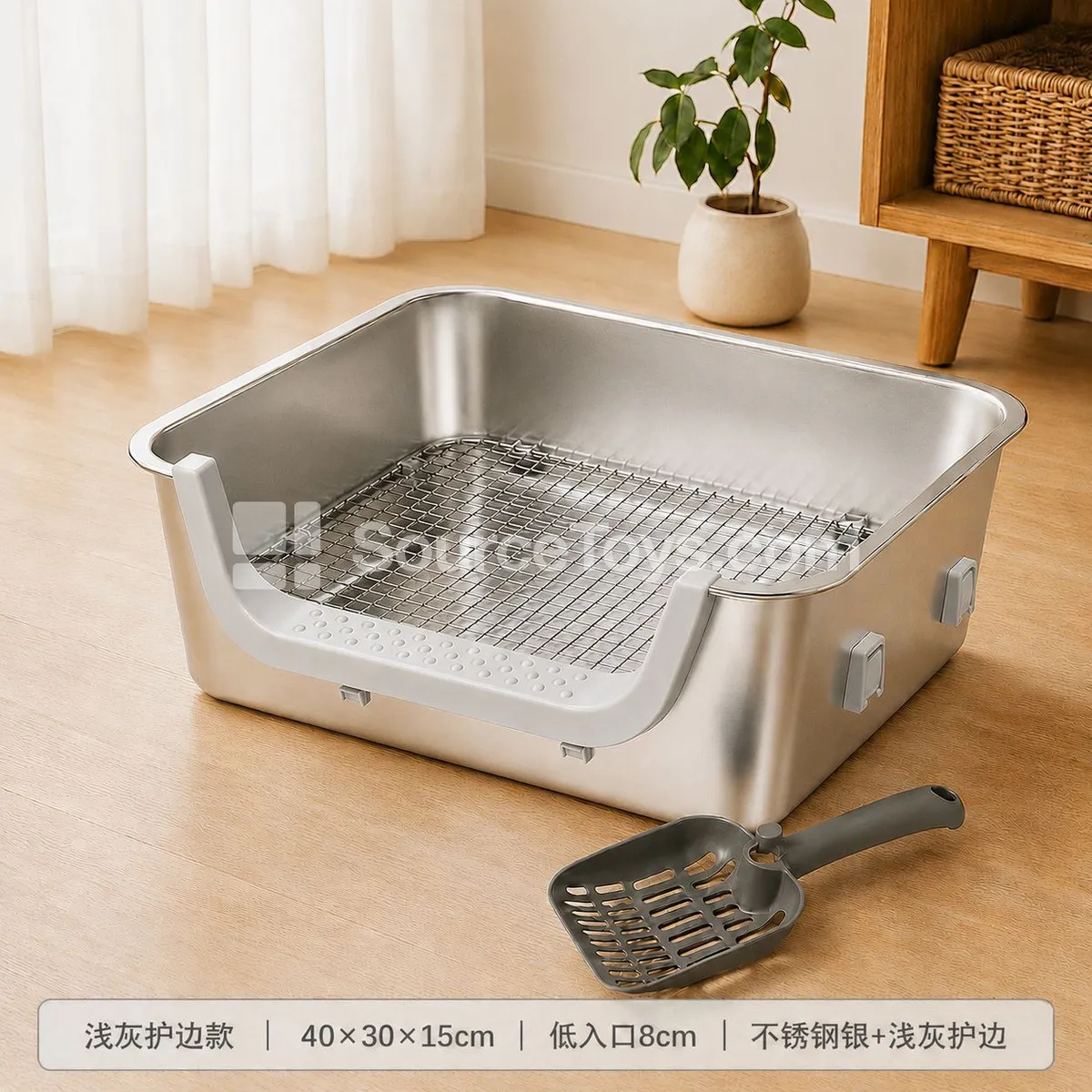 One-Piece Stainless Steel Rabbit Litter Box One-Piece Stainless Steel Rabbit Litter Box