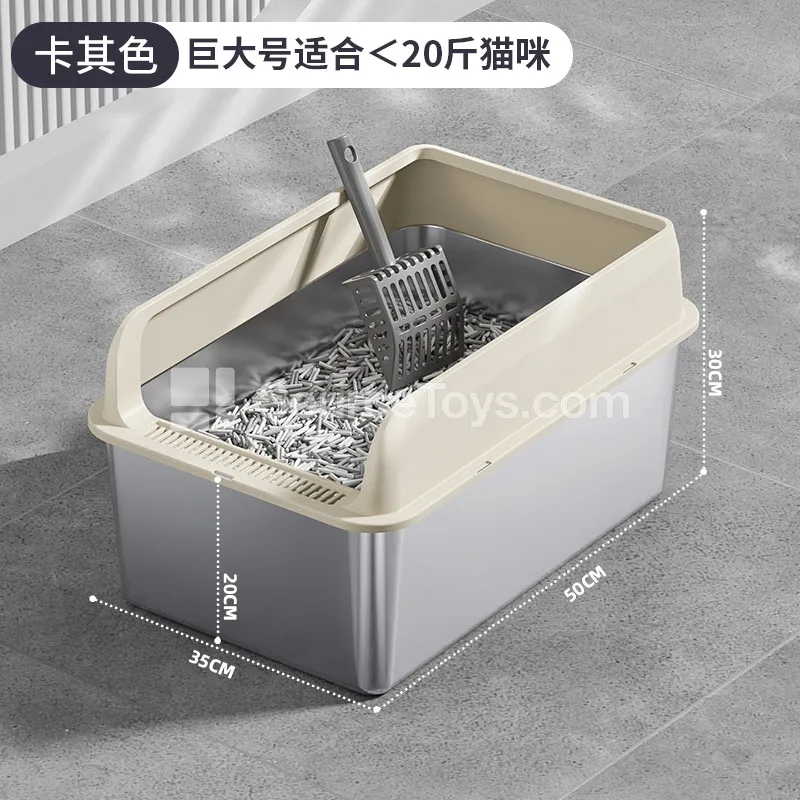 Front-opening stainless steel litter box Front-opening stainless steel litter box