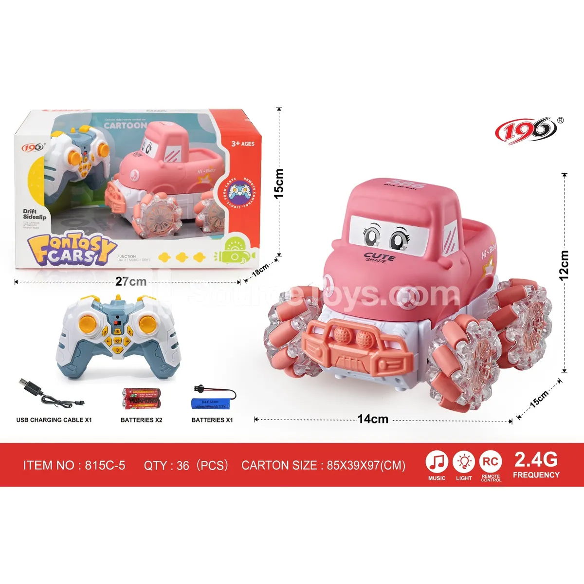 2.4G Remote Control Stunt Vinyl Truck (with Lights & Music, Battery Included) 2.4G Remote Control Stunt Vinyl Truck (with Lights & Music, Battery Included)