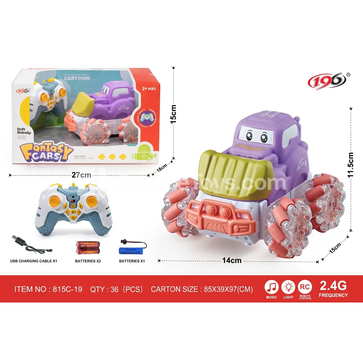 2.4G Remote Control Stunt Vinyl Bulldozer (with Lights & Music, Battery Included) 2.4G Remote Control Stunt Vinyl Bulldozer (with Lights & Music, Battery Included)