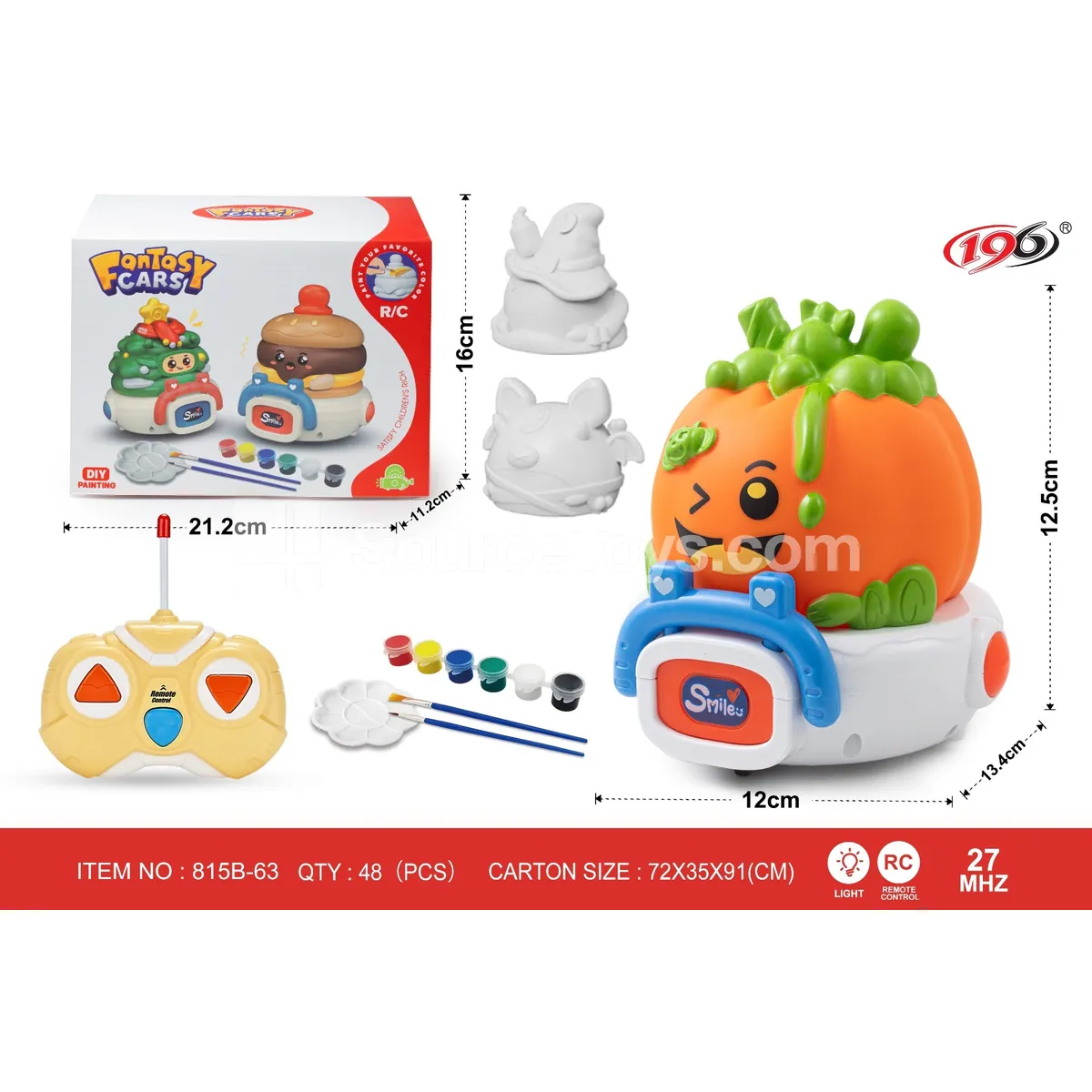 2.4GHz 27-Channel 3-in-1 Remote Control Vinyl Car (Pumpkin, Witch, Bat) with Lights 2.4GHz 27-Channel 3-in-1 Remote Control Vinyl Car (Pumpkin, Witch, Bat) with Lights