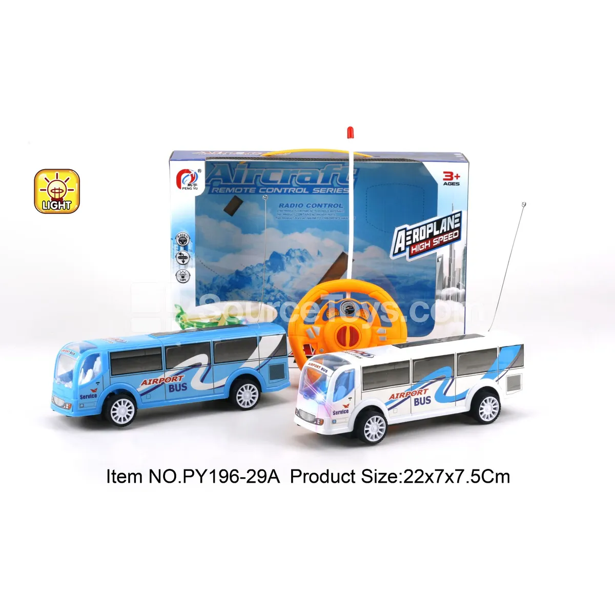 2-Channel Remote Control Airport Bus with Lights 2-Channel Remote Control Airport Bus with Lights
