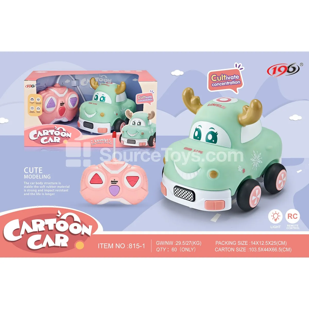 2-Channel Remote Control Vinyl Deer Car with Lights 2-Channel Remote Control Vinyl Deer Car with Lights