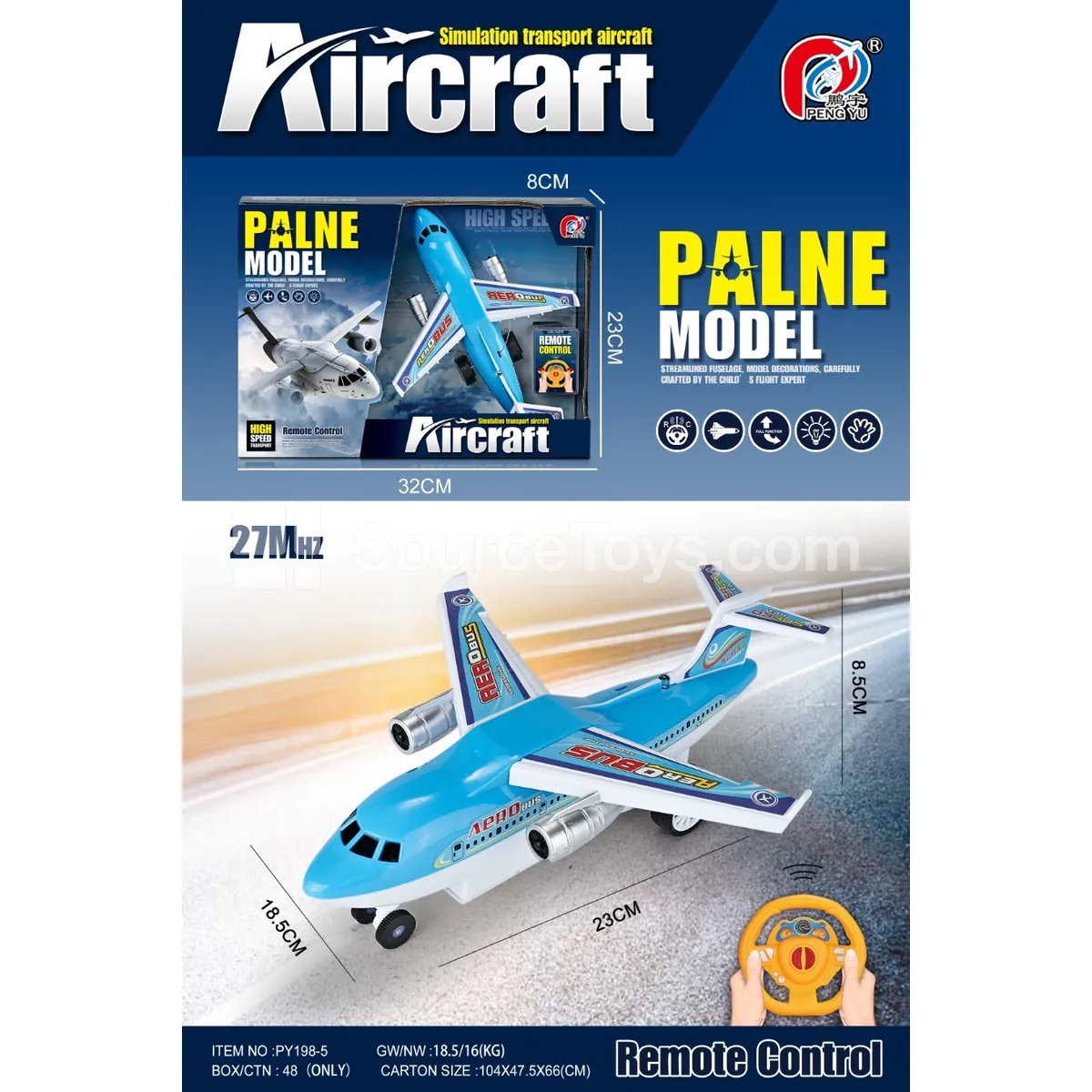 2-Channel Remote Control Cargo Plane with Lights 2-Channel Remote Control Cargo Plane with Lights
