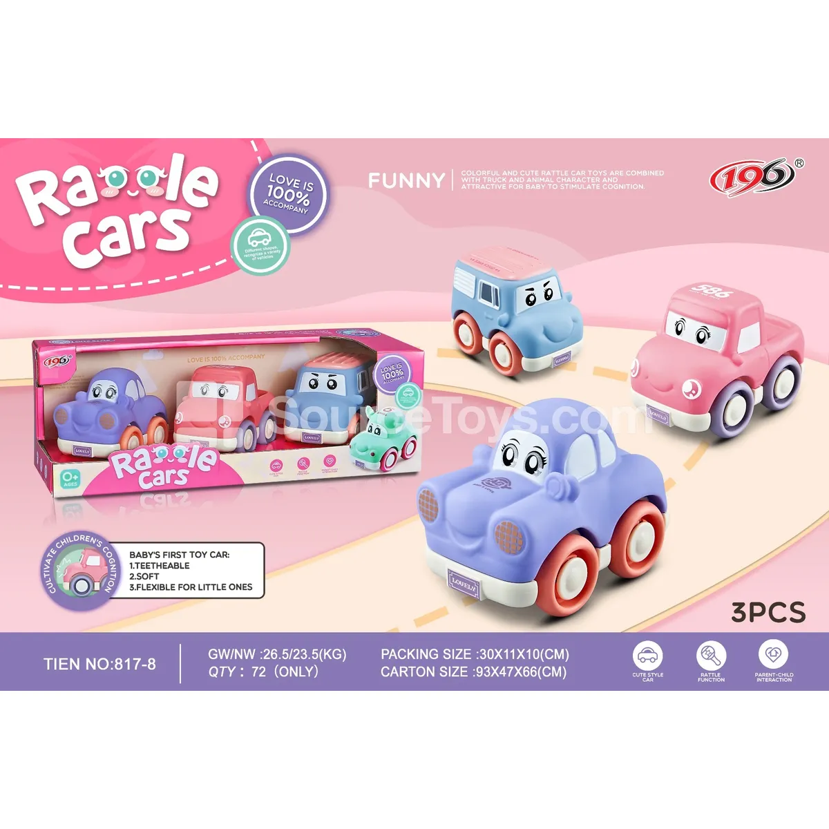 Push-along Vinyl Beetle Car Truck Van with Bell Push-along Vinyl Beetle Car Truck Van with Bell
