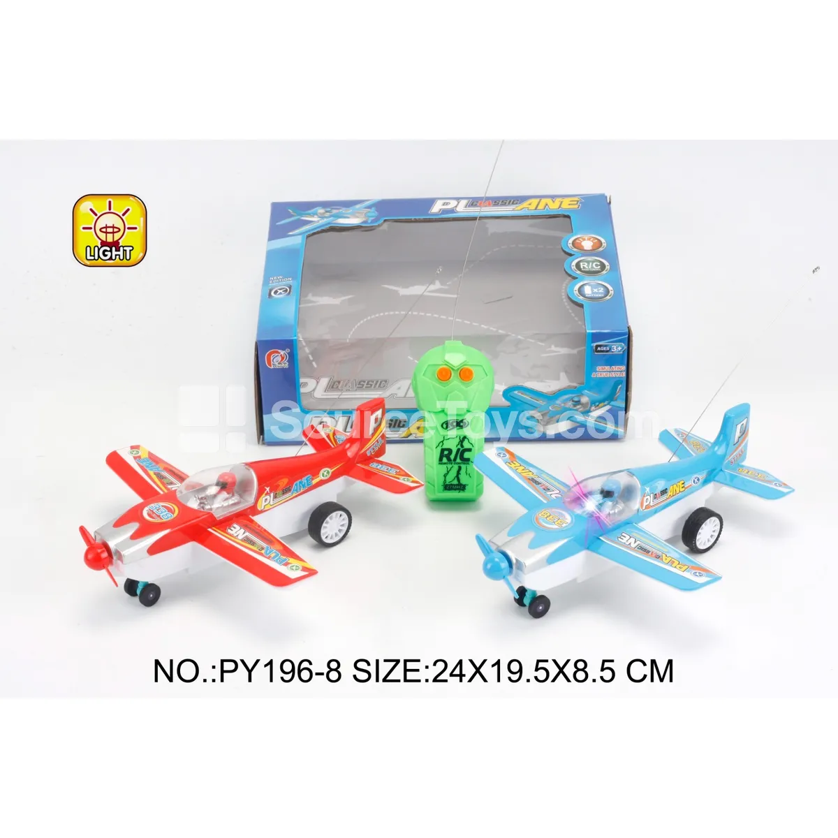 Two-channel RC Racing Plane with Red & Blue Flashing Lights Two-channel RC Racing Plane with Red & Blue Flashing Lights