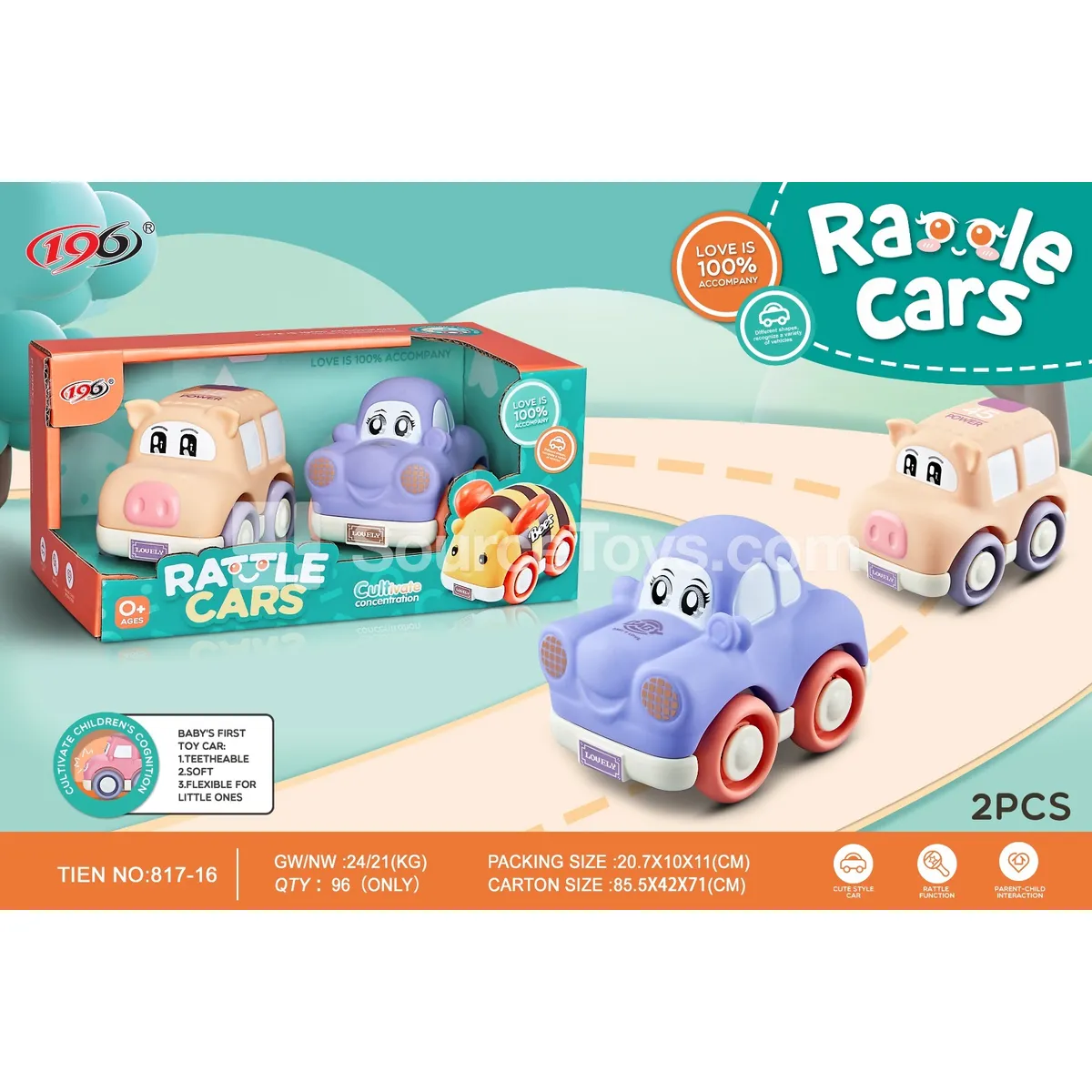 Ride-on Vinyl Pig Car & Beetle Car with Bell Ride-on Vinyl Pig Car & Beetle Car with Bell