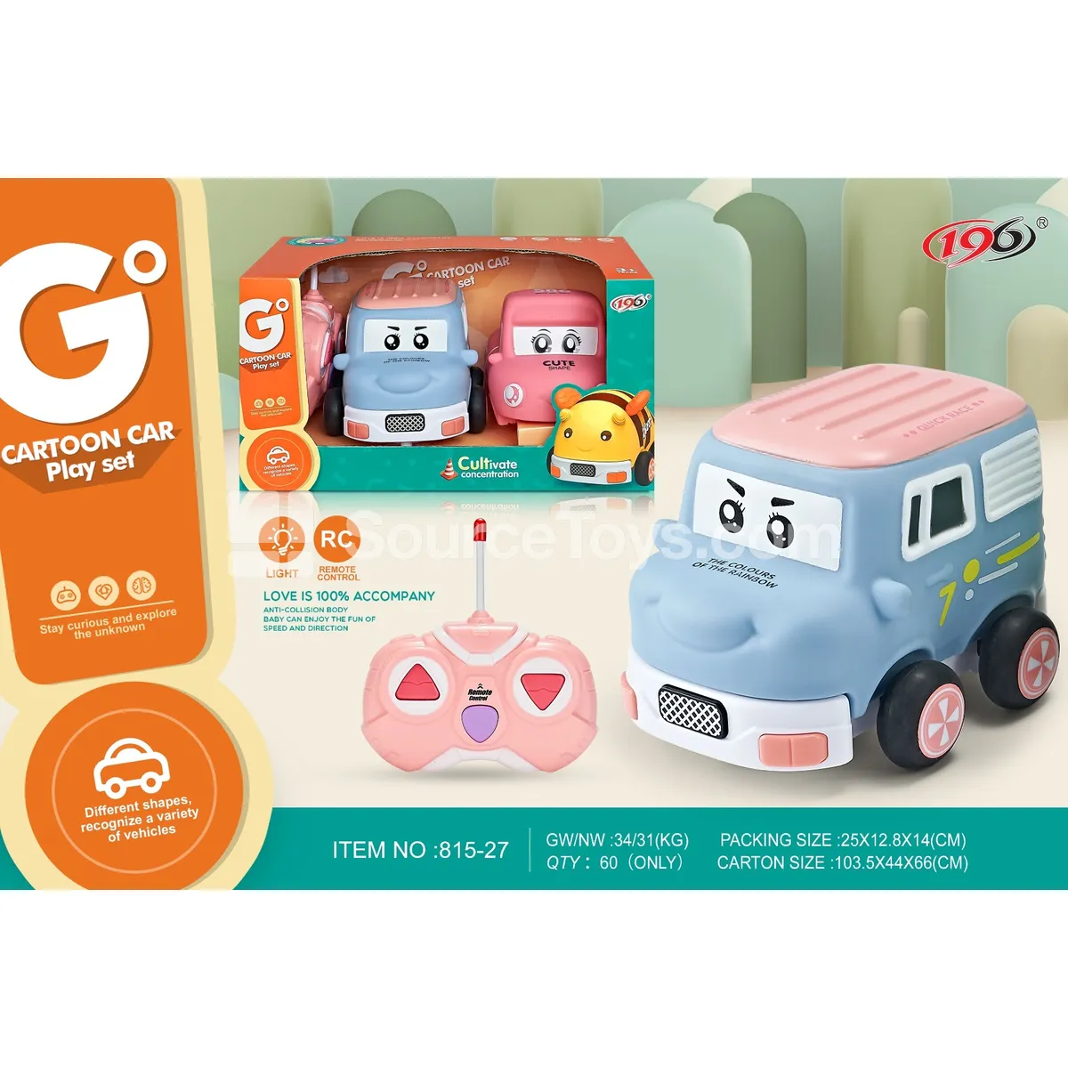 2-in-1 2-Channel Remote Control Vinyl Truck / Van with Lights