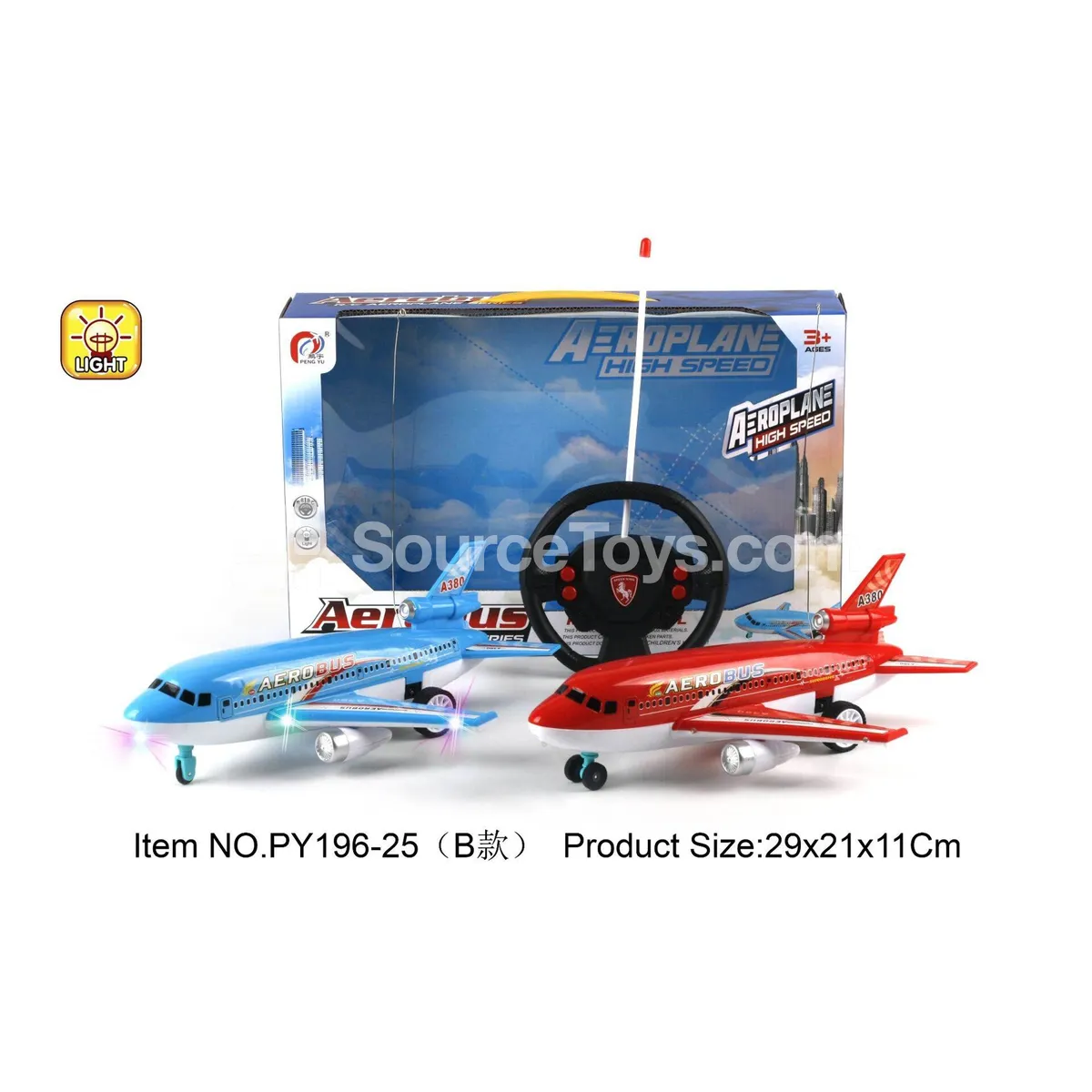 4-Channel Remote Control Airliner with 3-Color Flashing Lights