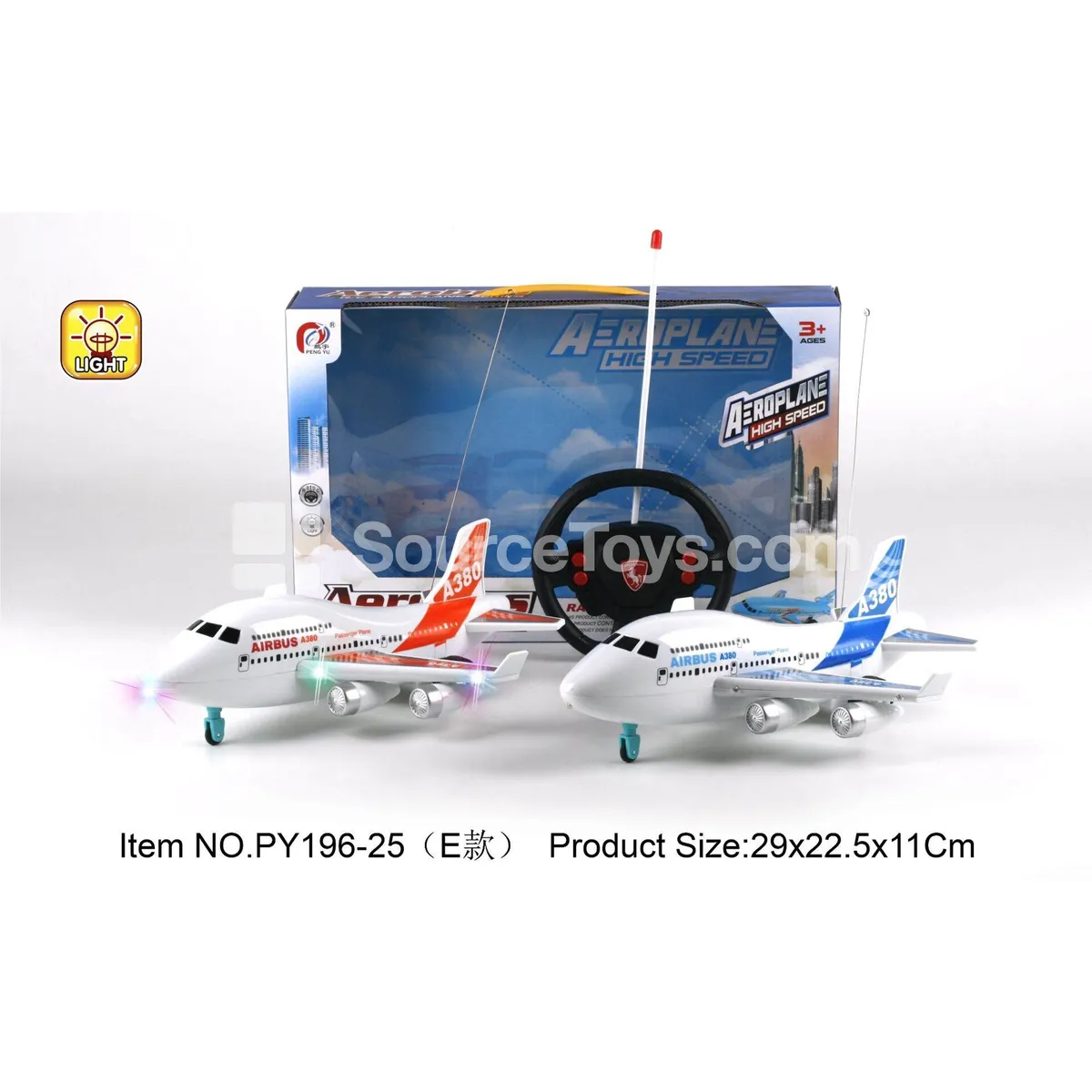 Remote Control A380 Passenger Airplane with 3-Color Lights Remote Control A380 Passenger Airplane with 3-Color Lights