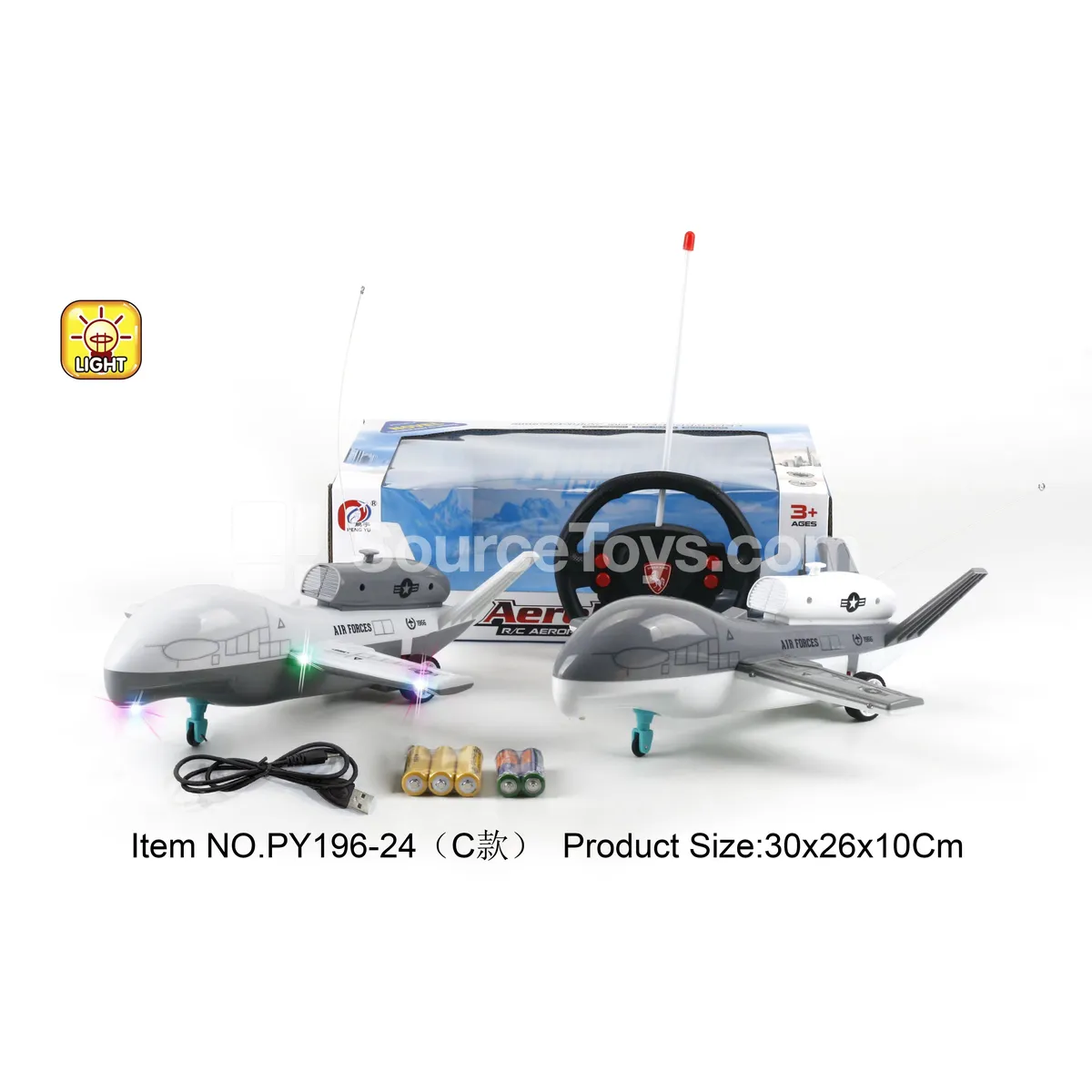 4-Channel Remote Control Global Hawk Airplane with 3-Color Flashing Lights (Battery Included) 4-Channel Remote Control Global Hawk Airplane with 3-Color Flashing Lights (Battery Included)