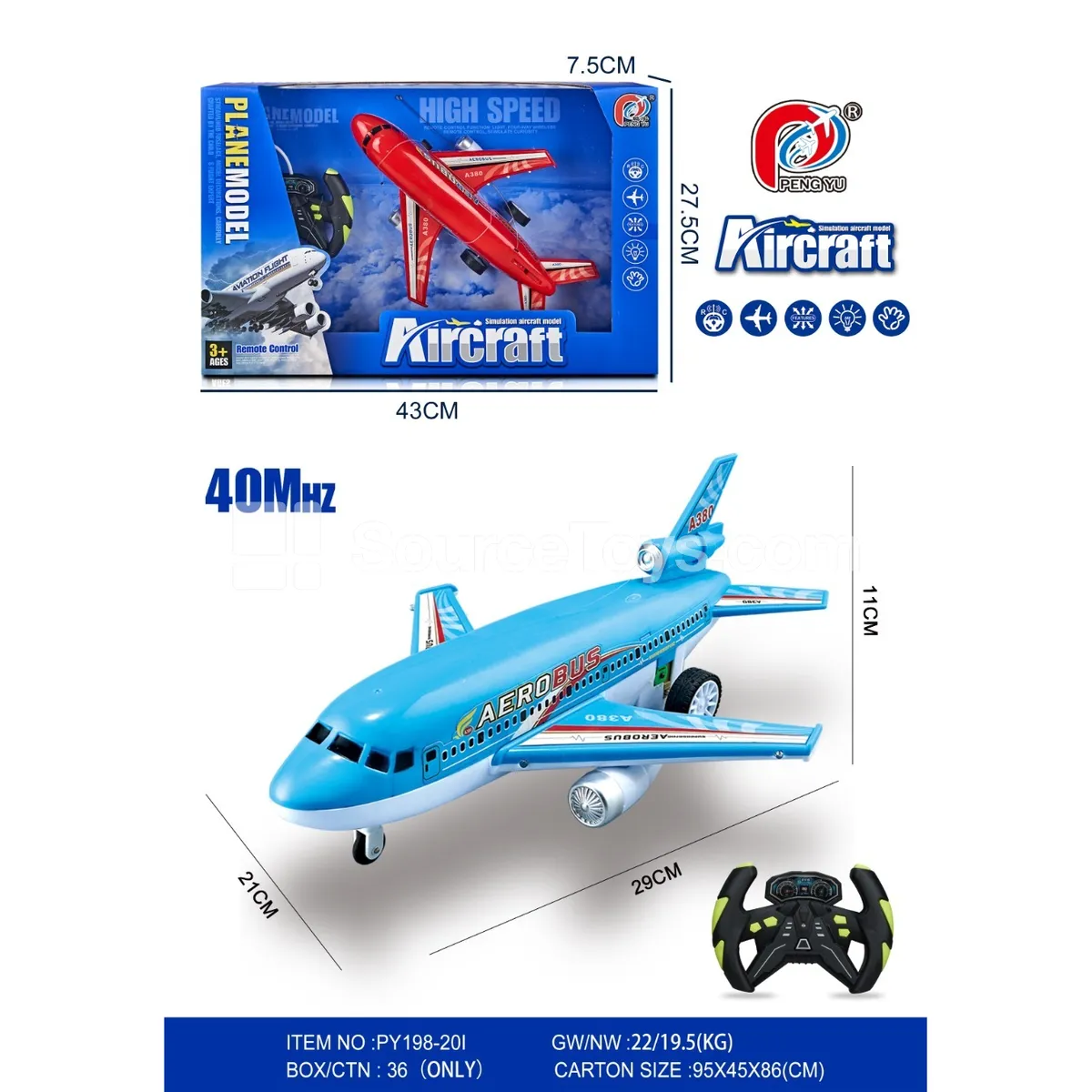 4-Channel RC Passenger Plane with Lights 4-Channel RC Passenger Plane with Lights