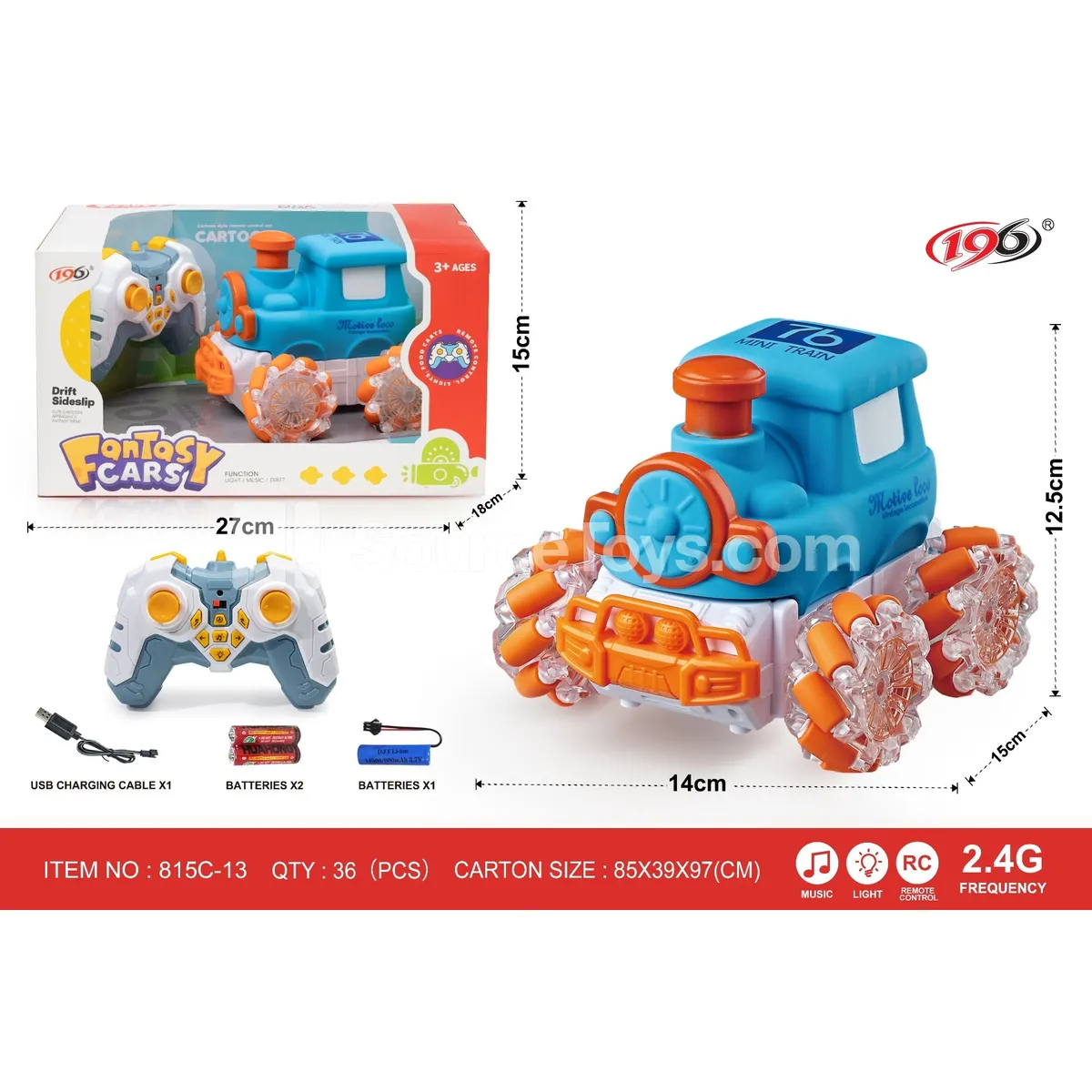 2.4G Remote Control Stunt Vinyl Train with Lights & Music 2.4G Remote Control Stunt Vinyl Train with Lights & Music