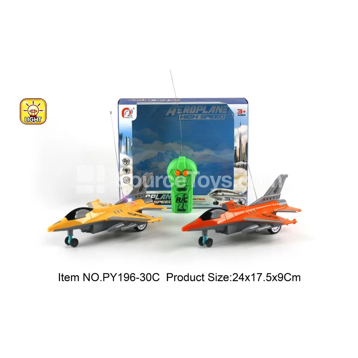 2-Channel Remote Control Fighter with Lights 2-Channel Remote Control Fighter with Lights