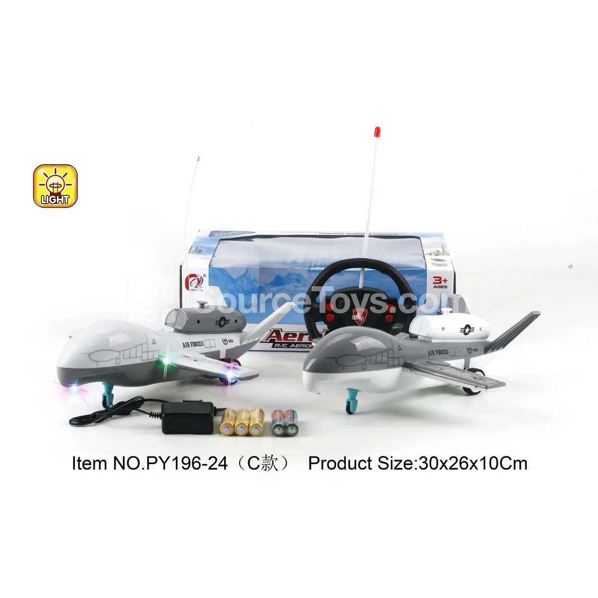 4-Channel Remote Control Airplane with 3-Color Flashing Lights (Battery Included) 4-Channel Remote Control Airplane with 3-Color Flashing Lights (Battery Included)