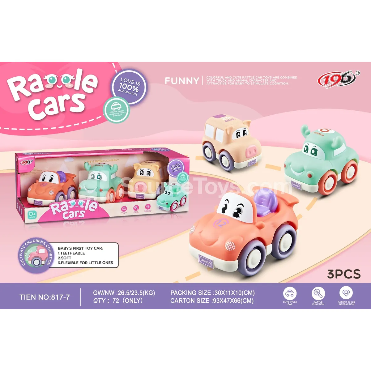 Vinyl Ride-On Animal Cars with Bell (Deer, Racing, Pig) Vinyl Ride-On Animal Cars with Bell (Deer, Racing, Pig)