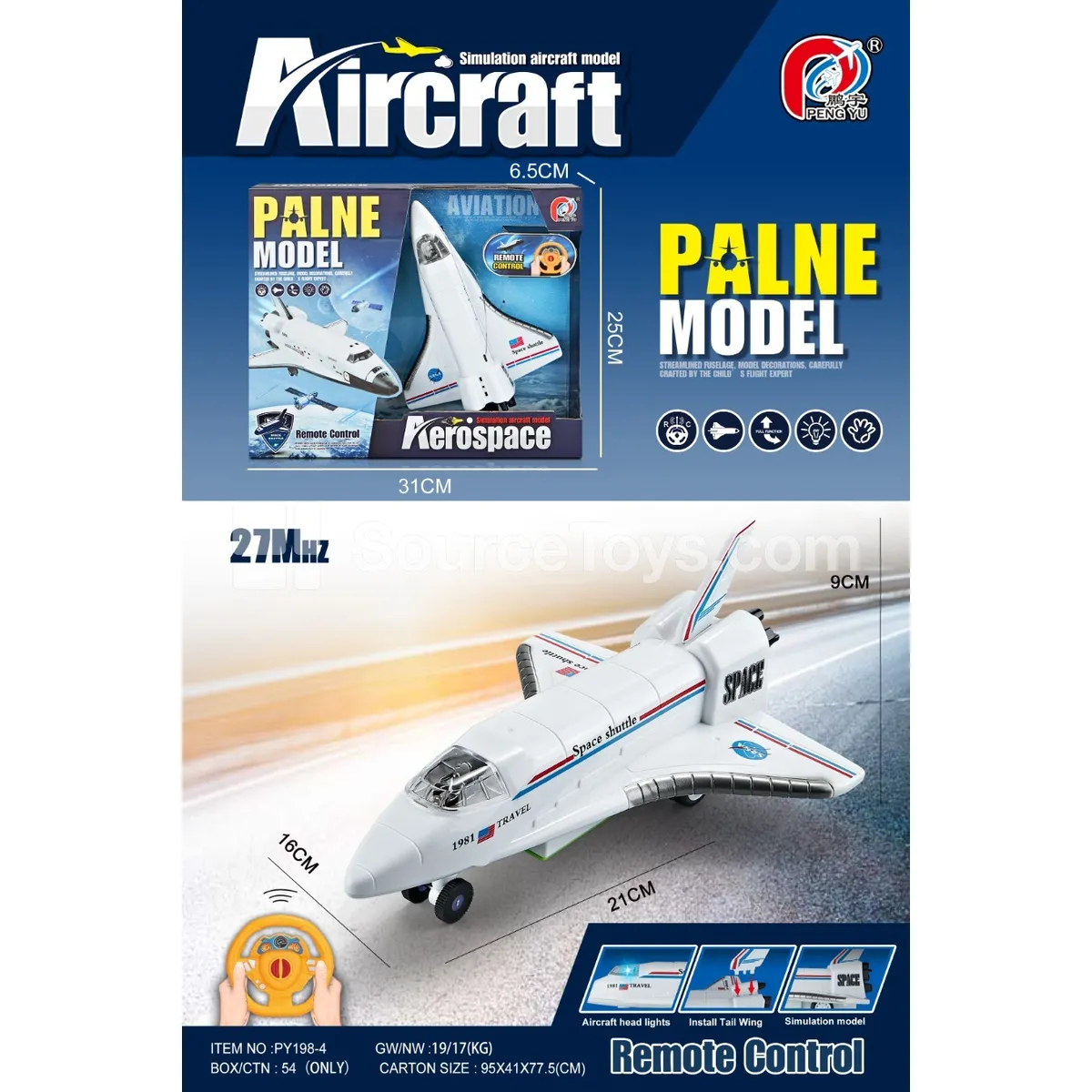 2-Channel Remote Control Space Shuttle 2-Channel Remote Control Space Shuttle