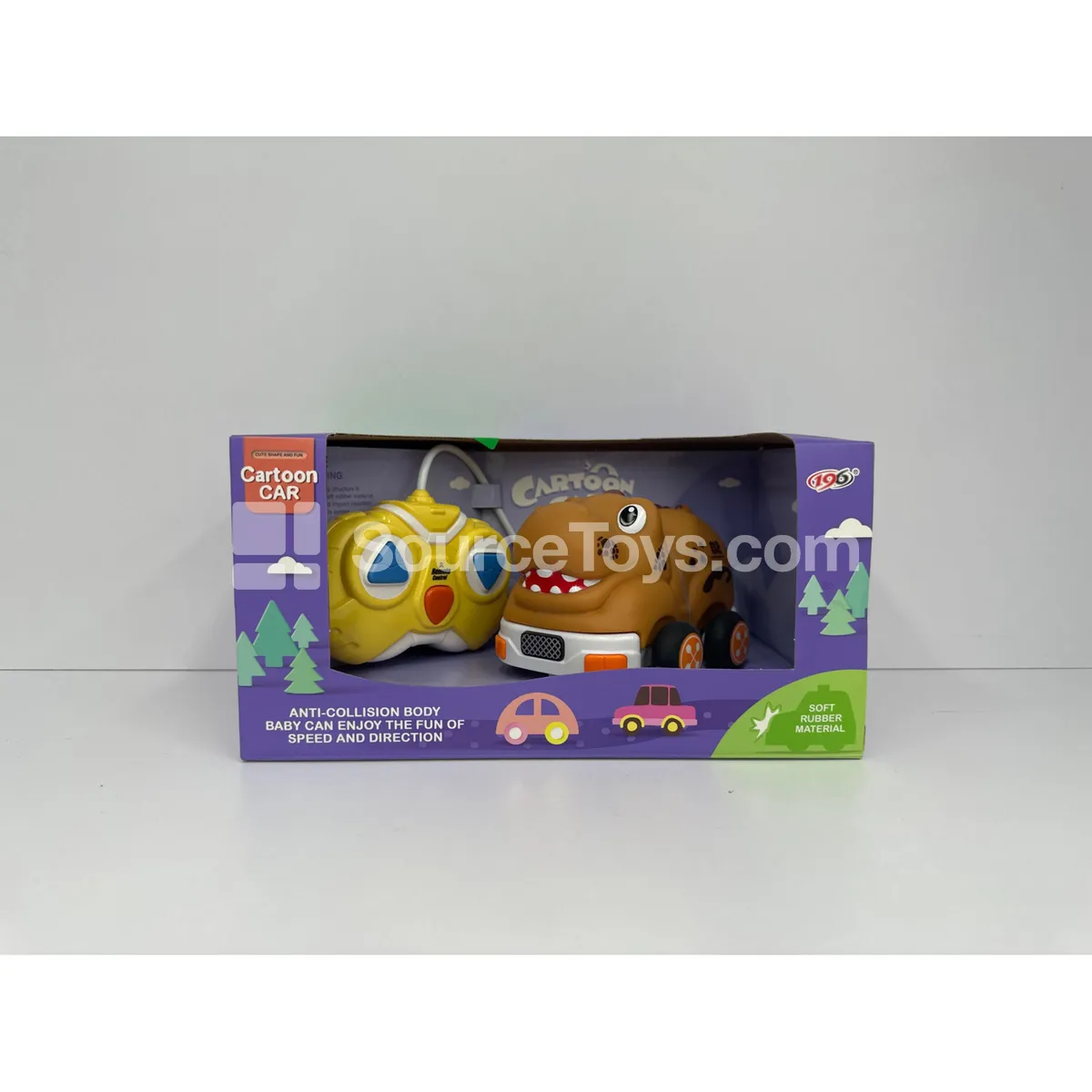 2-Channel Remote Control Vinyl Tyrannosaurus Rex Car with Lighting