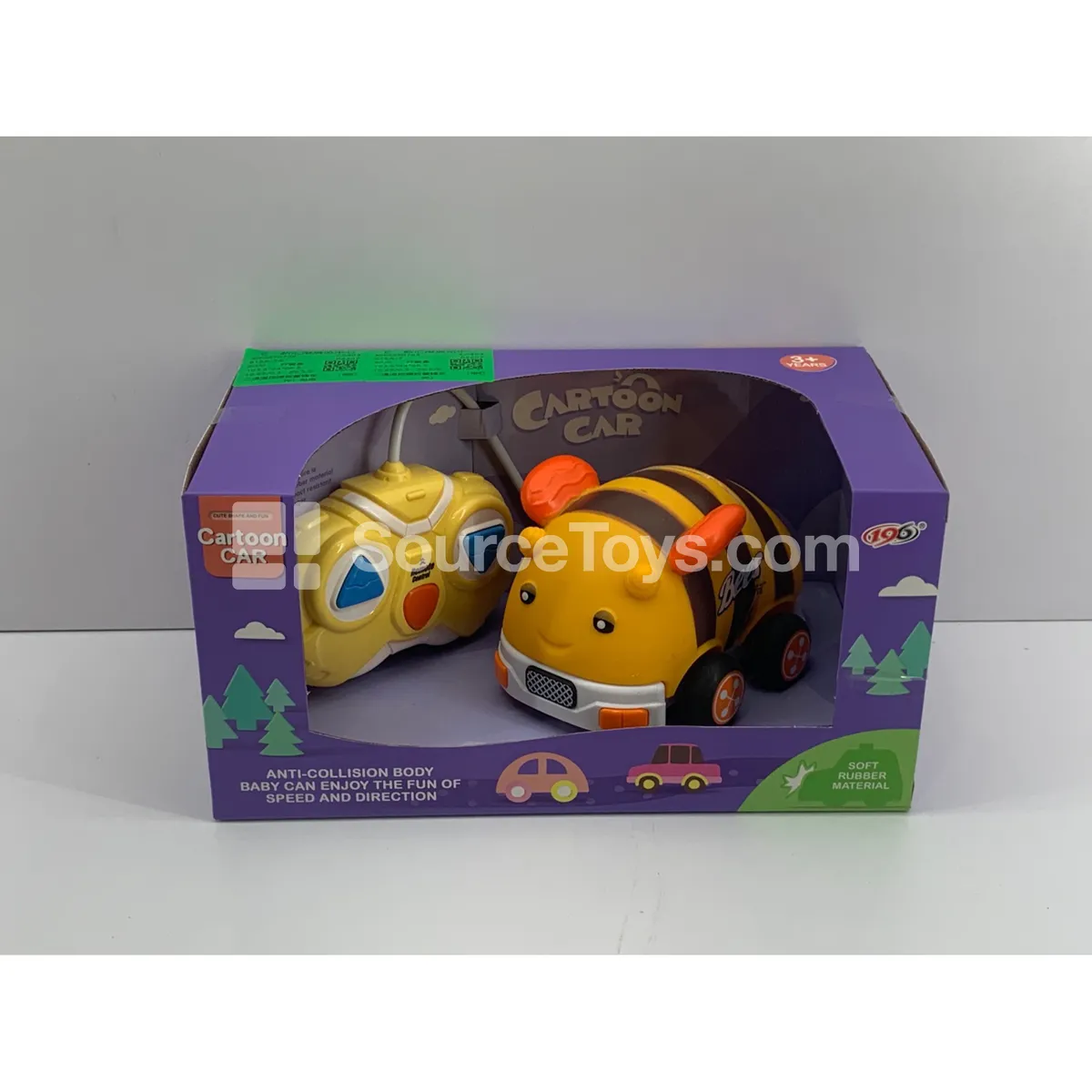 2-Channel Remote Control Vinyl Bee Car with Lights 2-Channel Remote Control Vinyl Bee Car with Lights