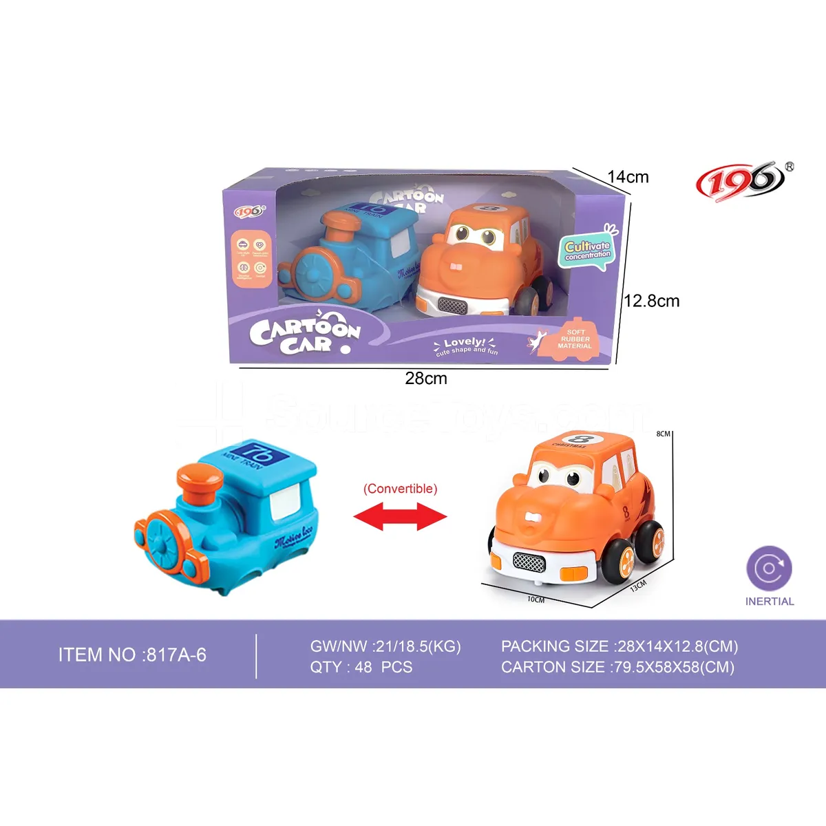Transformable Inertia Jeep & Train Transformable Inertia Jeep & Train
