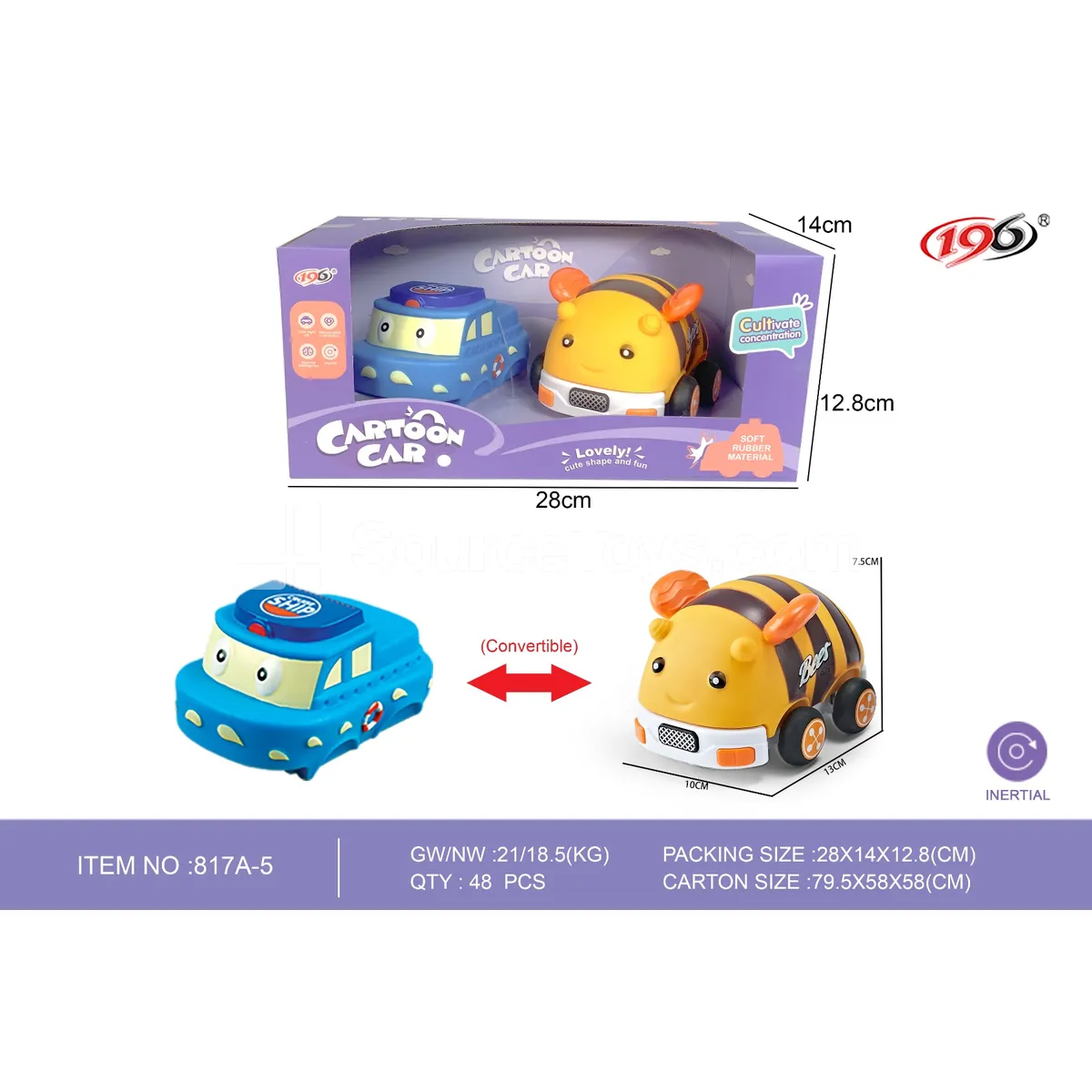 Transformable Inertia Boat, Bee Design Transformable Inertia Boat, Bee Design
