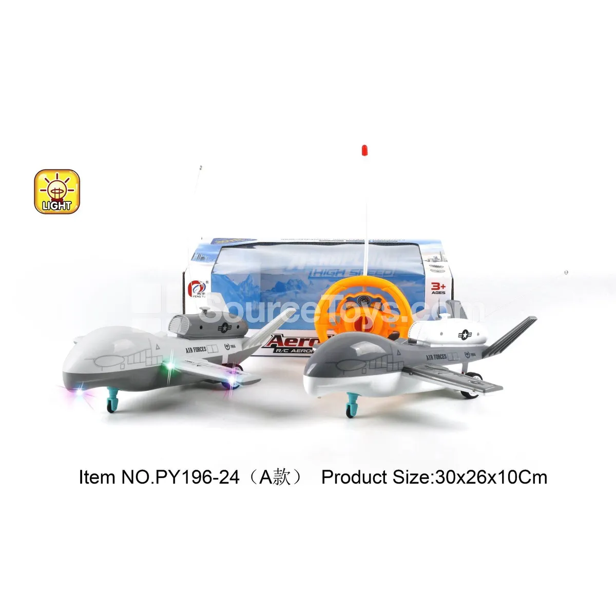 2-Channel Remote Control Airplane with 3-Color Flashing Lights 2-Channel Remote Control Airplane with 3-Color Flashing Lights