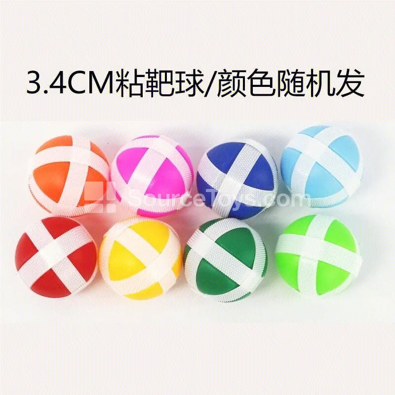 3.4cm Sticky Ball with Nylon Hook-and-Loop – Throwing and Target Play