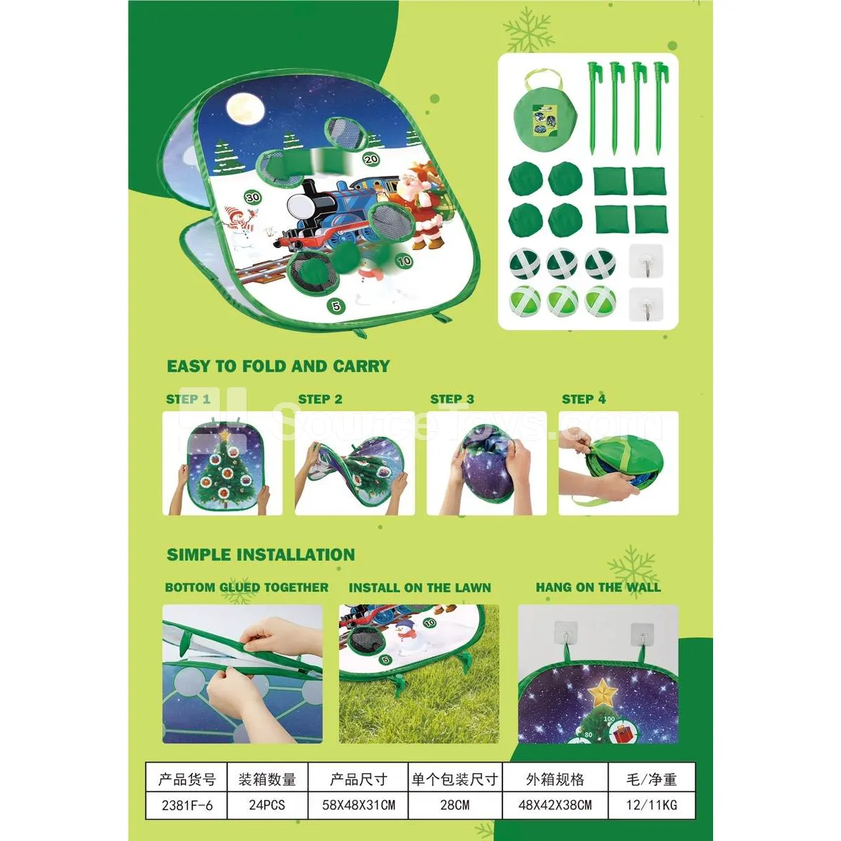 Folding Bean Bag Toss Board