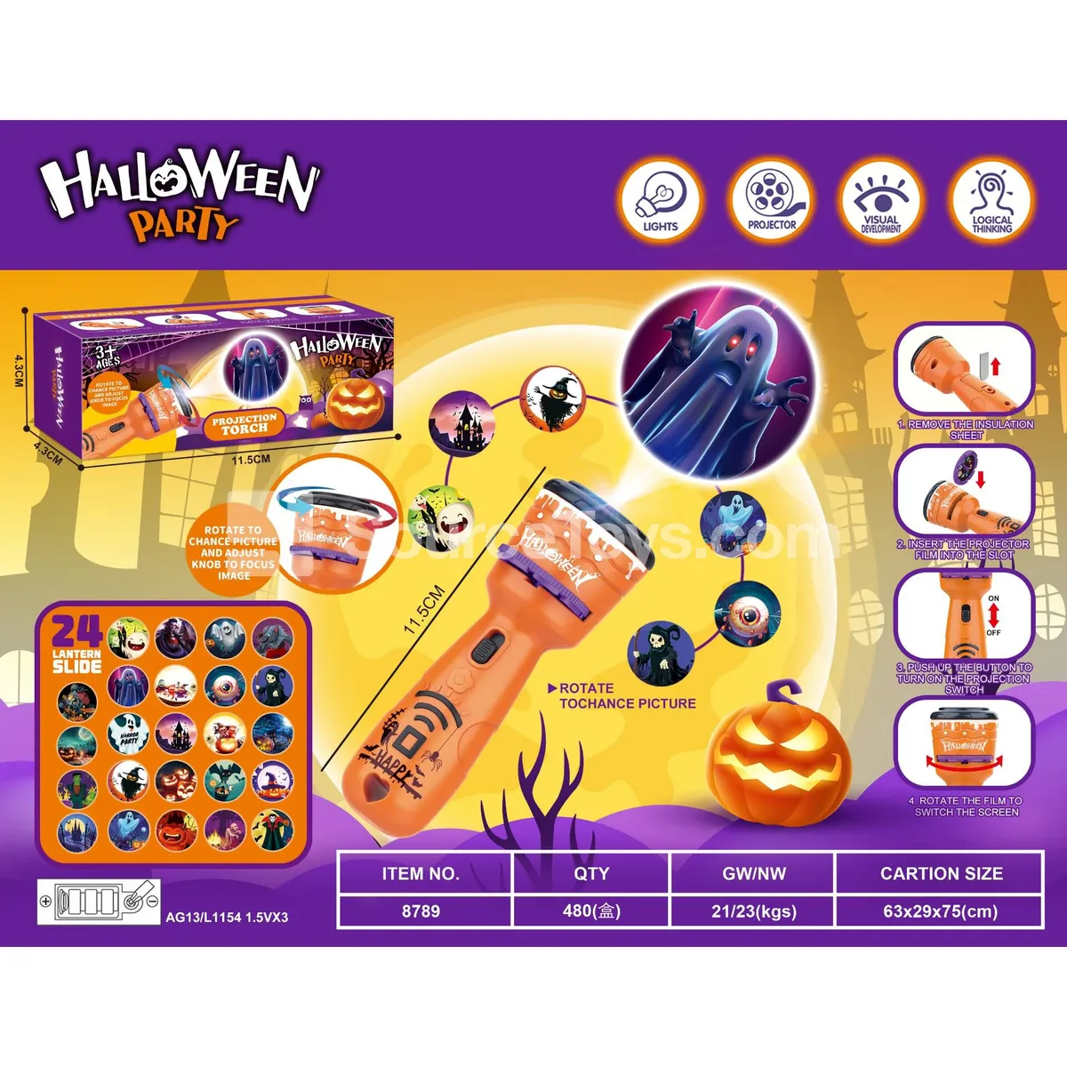 Halloween Projection Flashlight Halloween Projection Flashlight