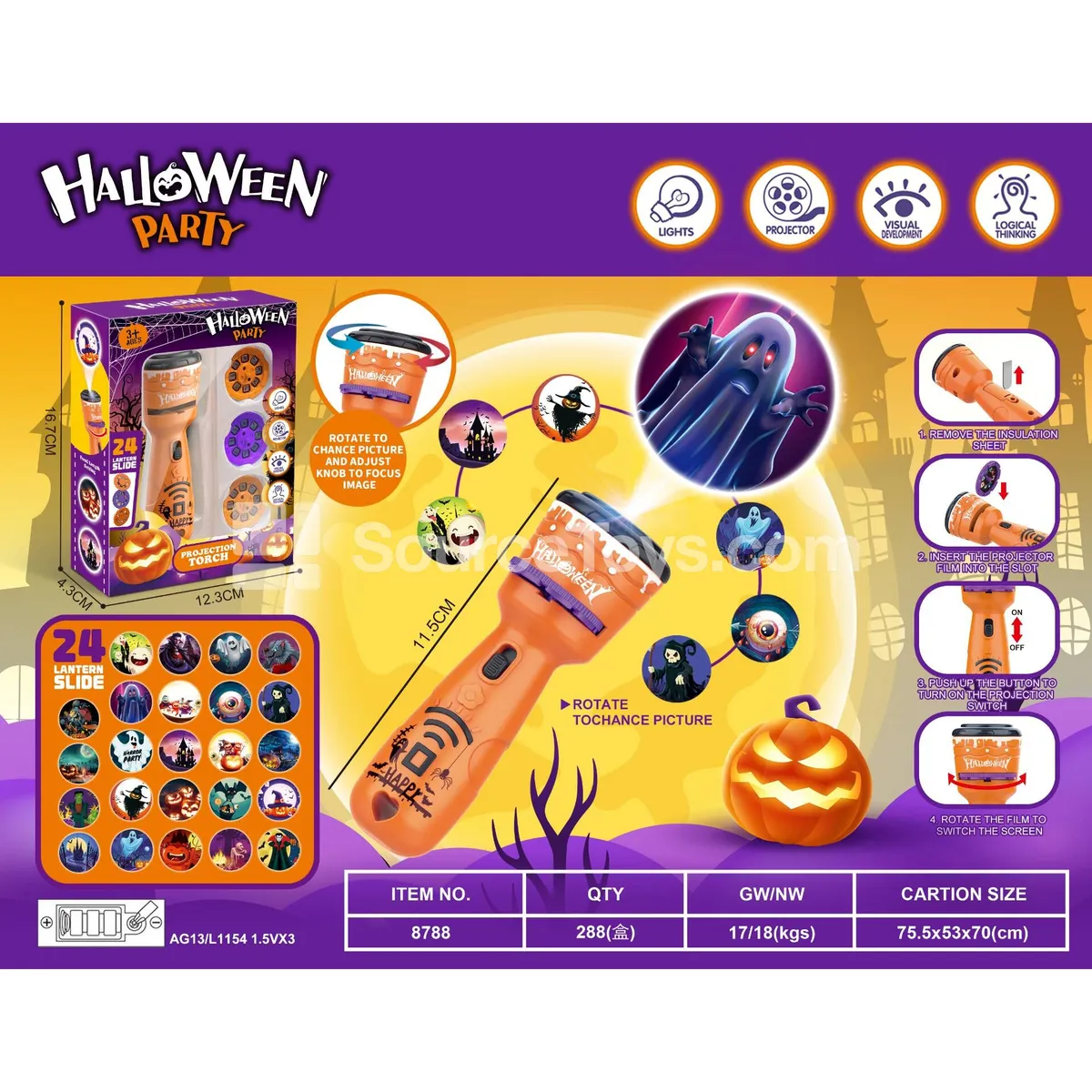Halloween Projection Flashlight Halloween Projection Flashlight
