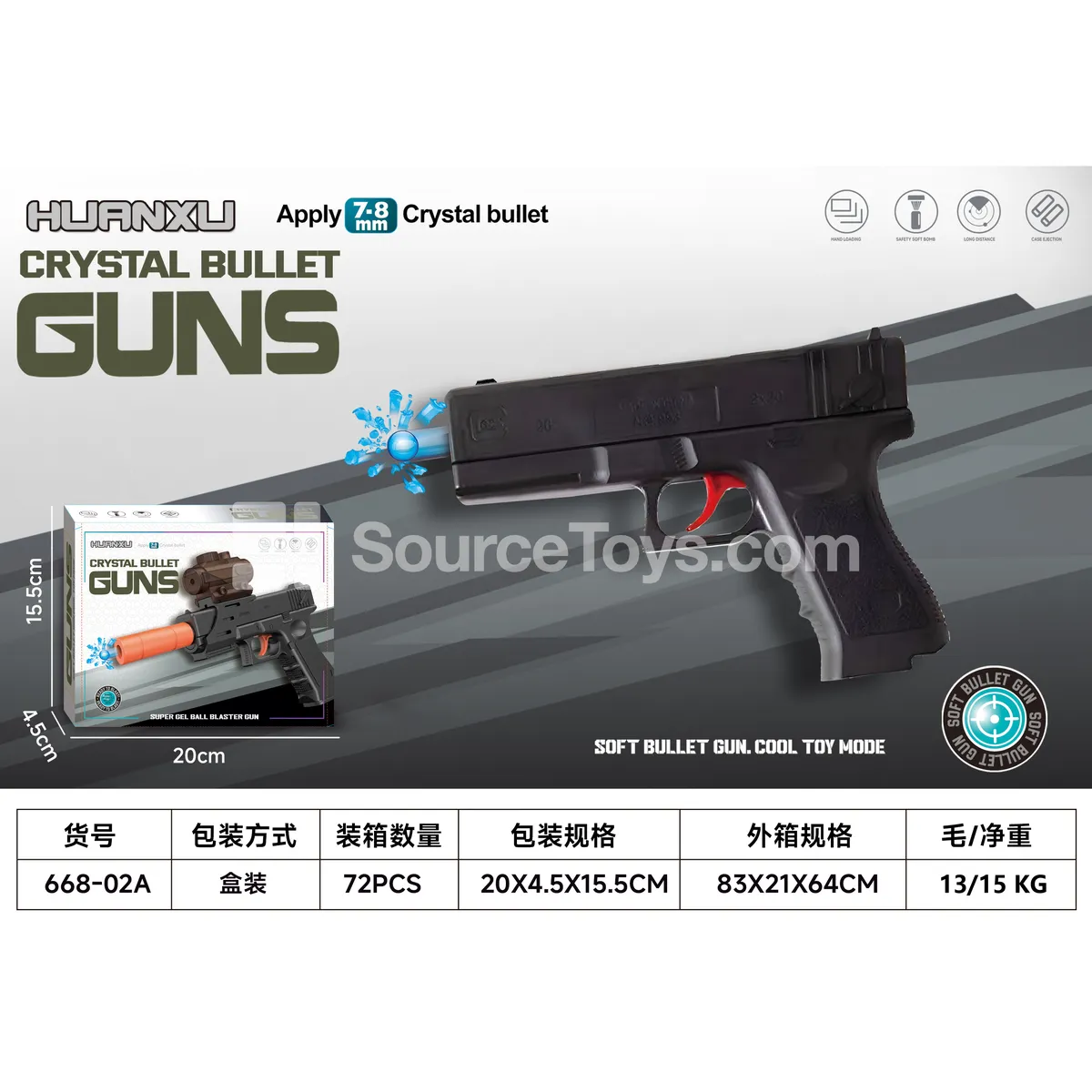Water Bullet Blaster Toy Gun