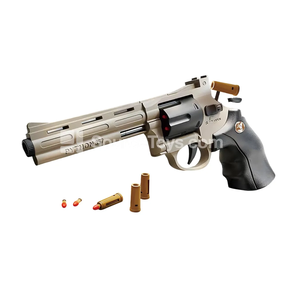 Soft Bullet Toy Revolver 28cm with Shell Ejection