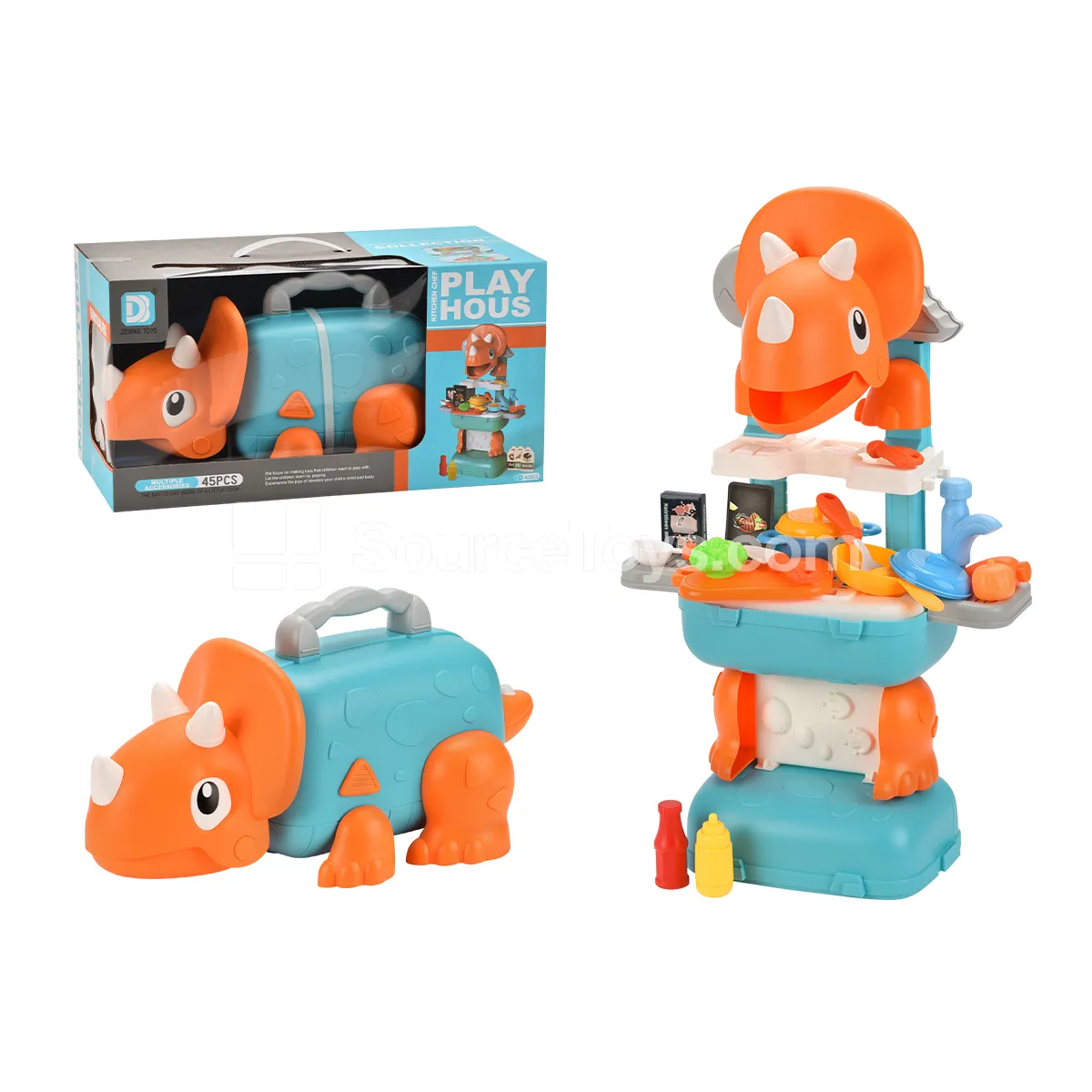 Dinosaur Storage Station Pretend-Play Tableware Dinosaur Storage Station Pretend-Play Tableware